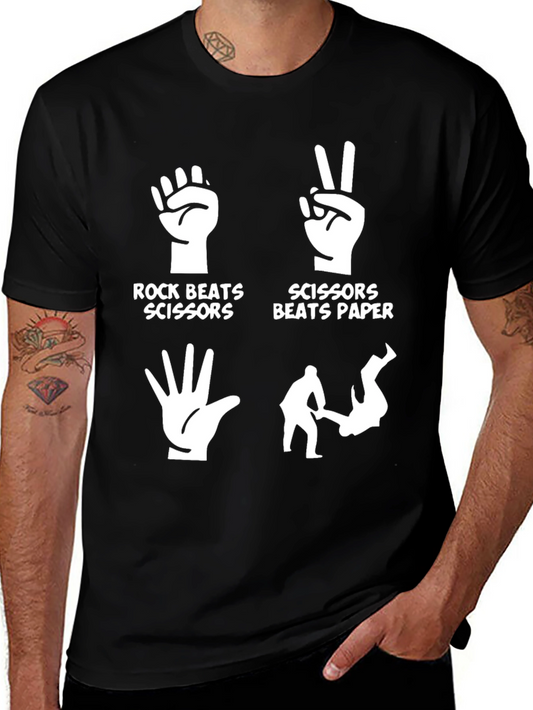 Rock Paper Scissors Graphic T-Shirt