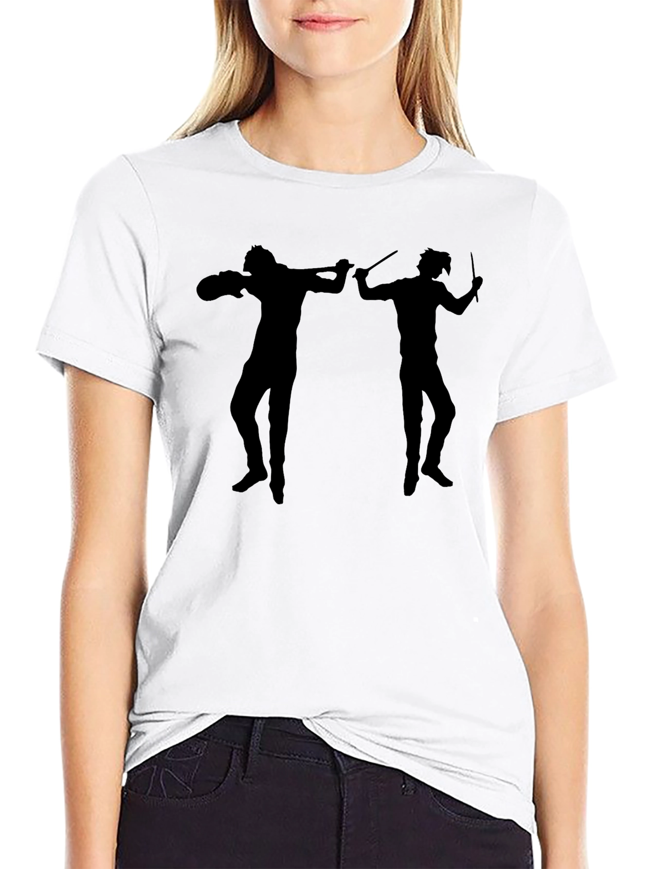 Silhouette Duel T-Shirt - Black Cotton Tee