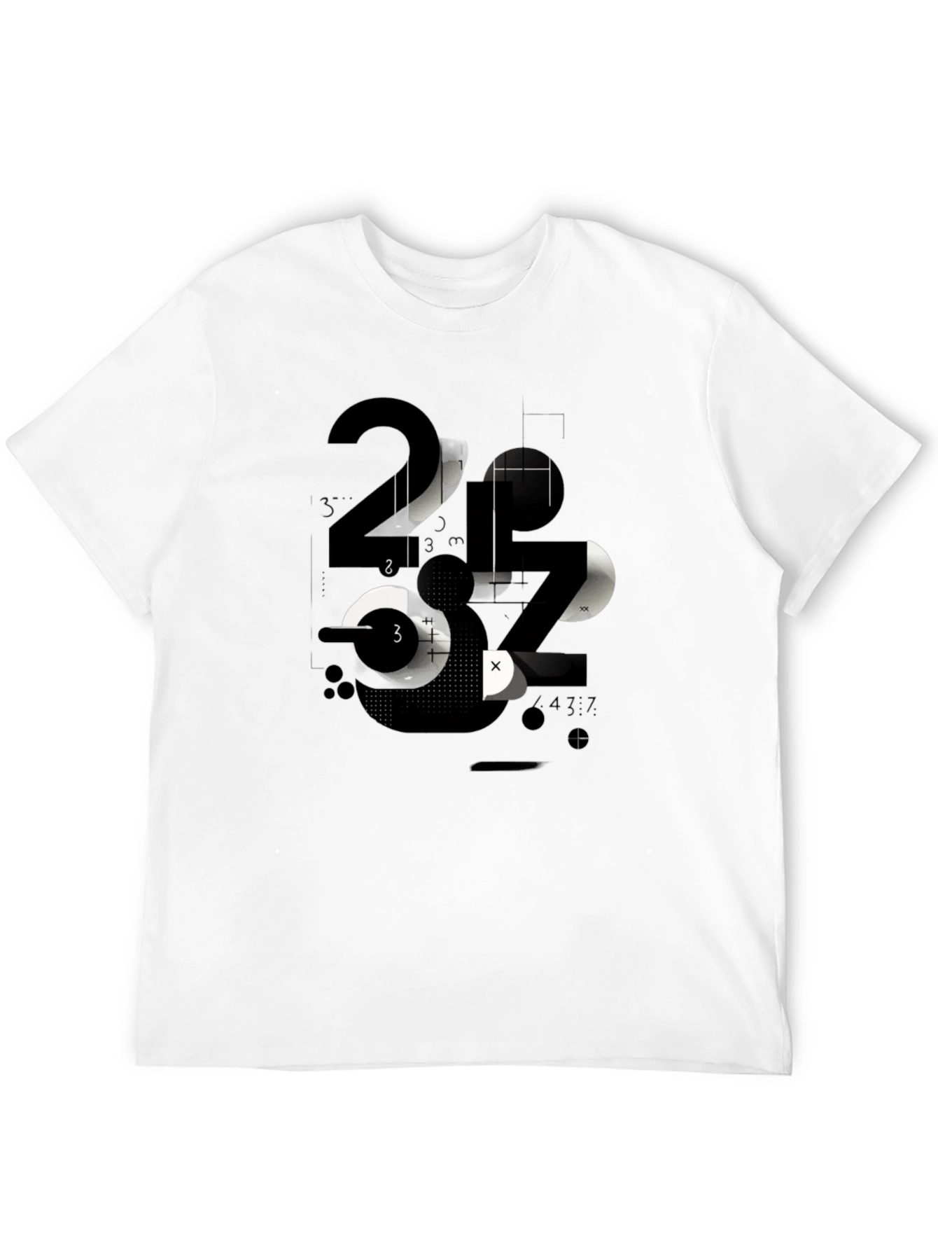 Abstract Graphic Print Mens Black T-Shirt