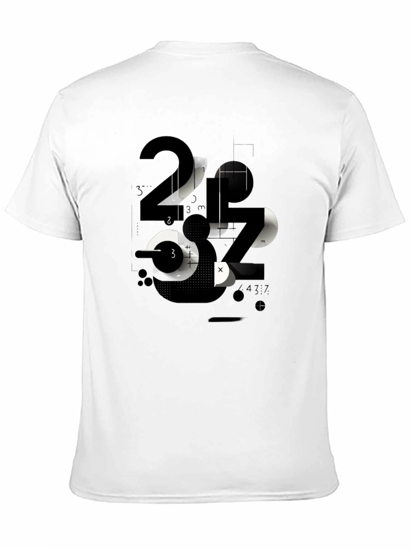 Abstract Graphic Print Mens Black T-Shirt