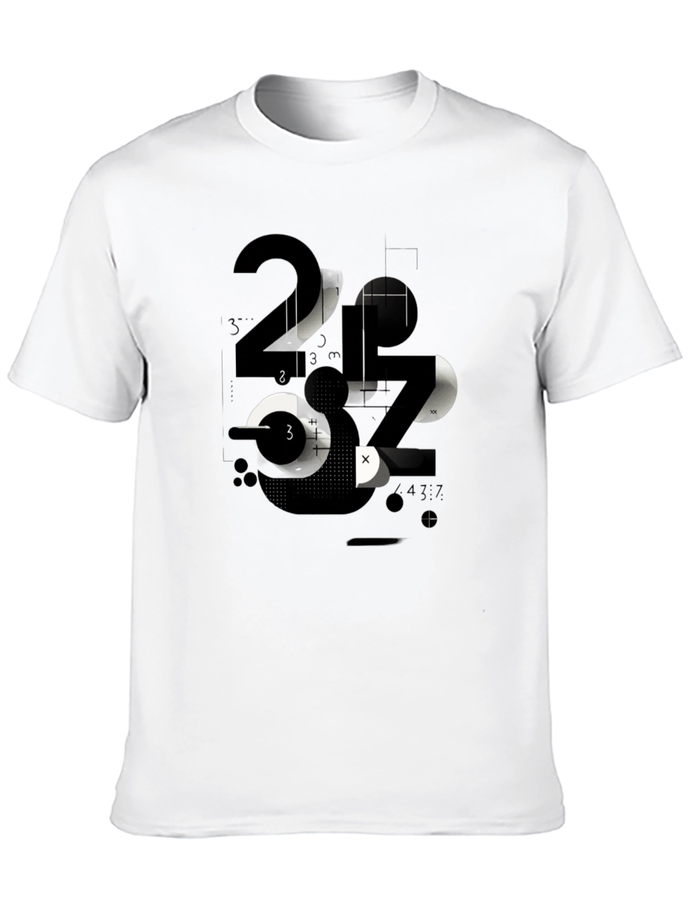 Abstract Graphic Print Mens Black T-Shirt