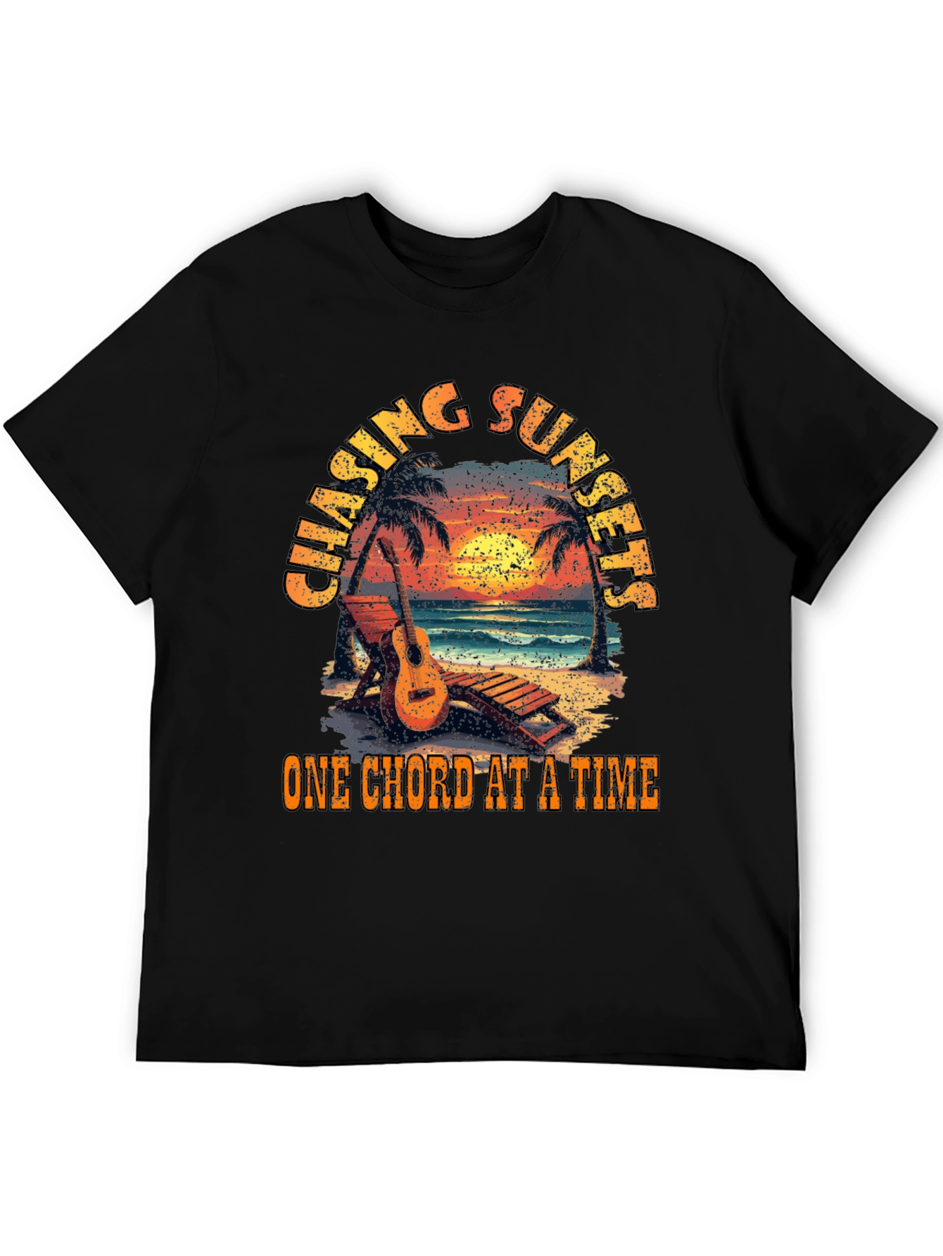 Chasing Sunsets Guitar T-Shirt