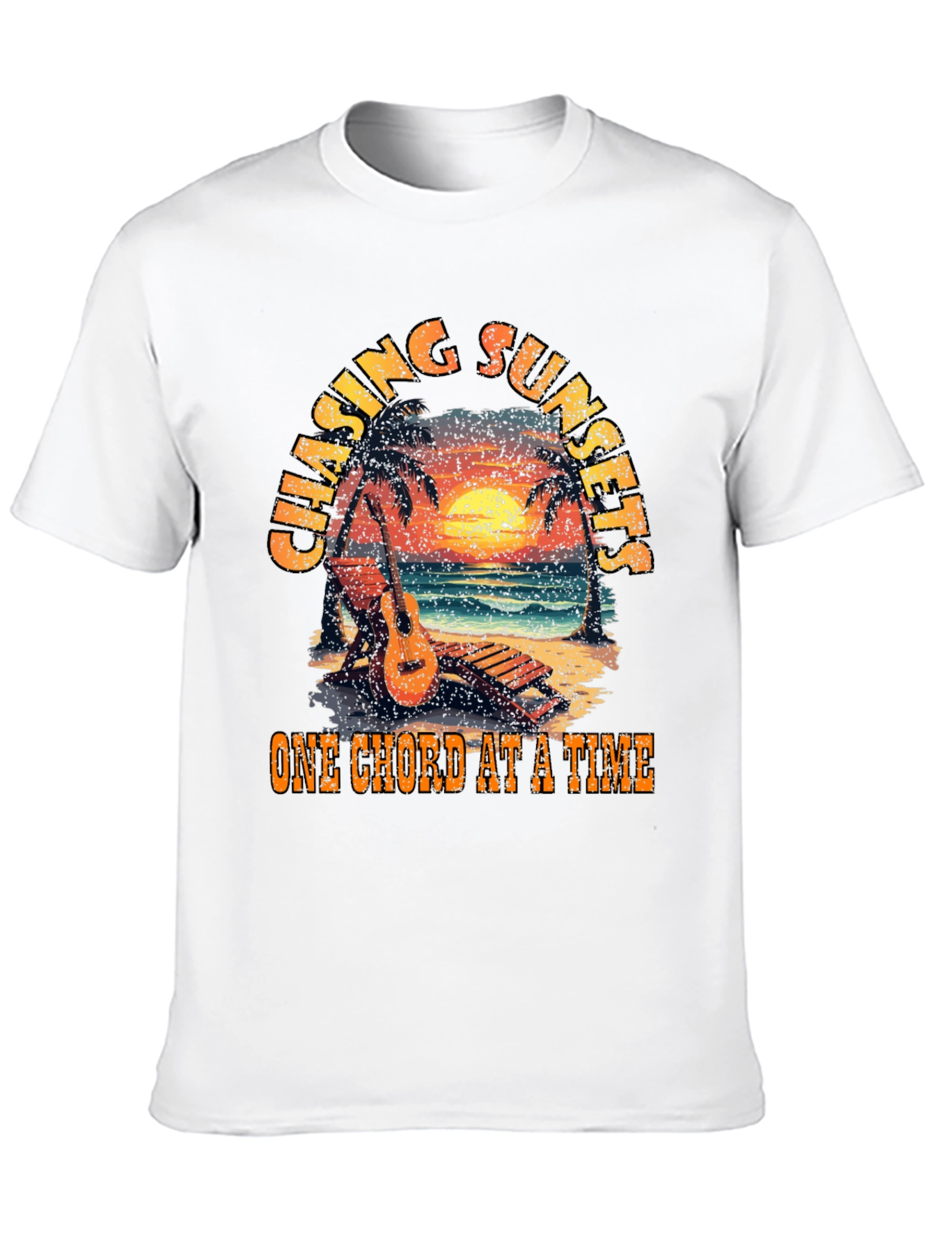 Chasing Sunsets Guitar T-Shirt