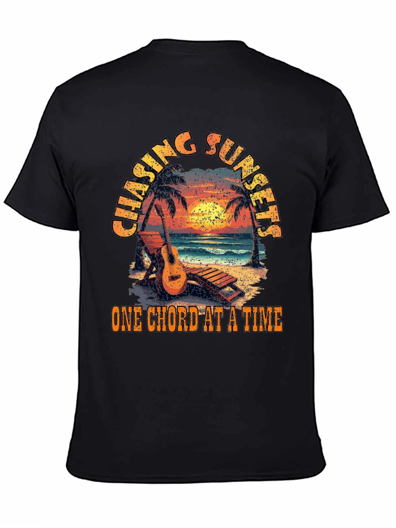 Chasing Sunsets Guitar T-Shirt