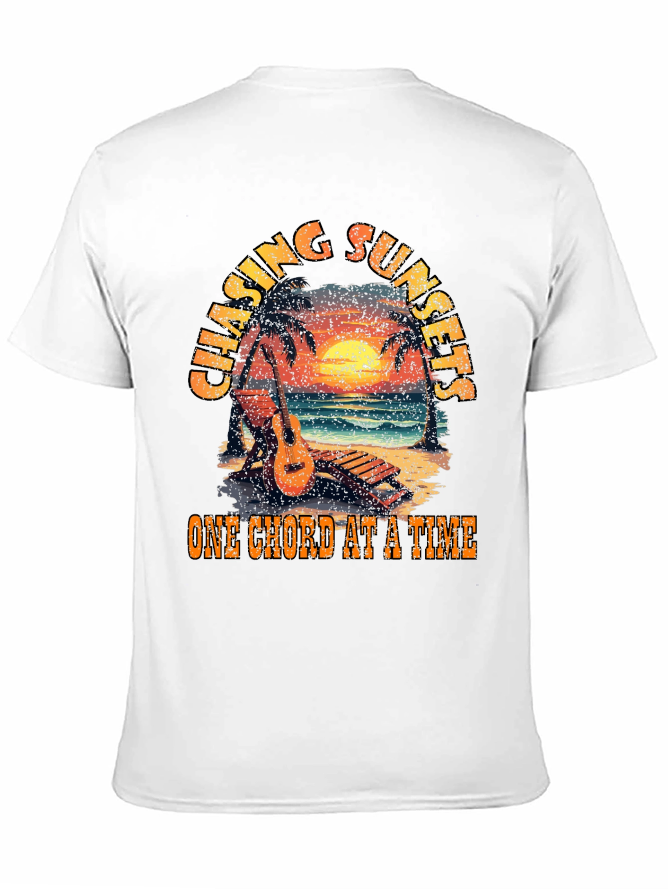 Chasing Sunsets Guitar T-Shirt