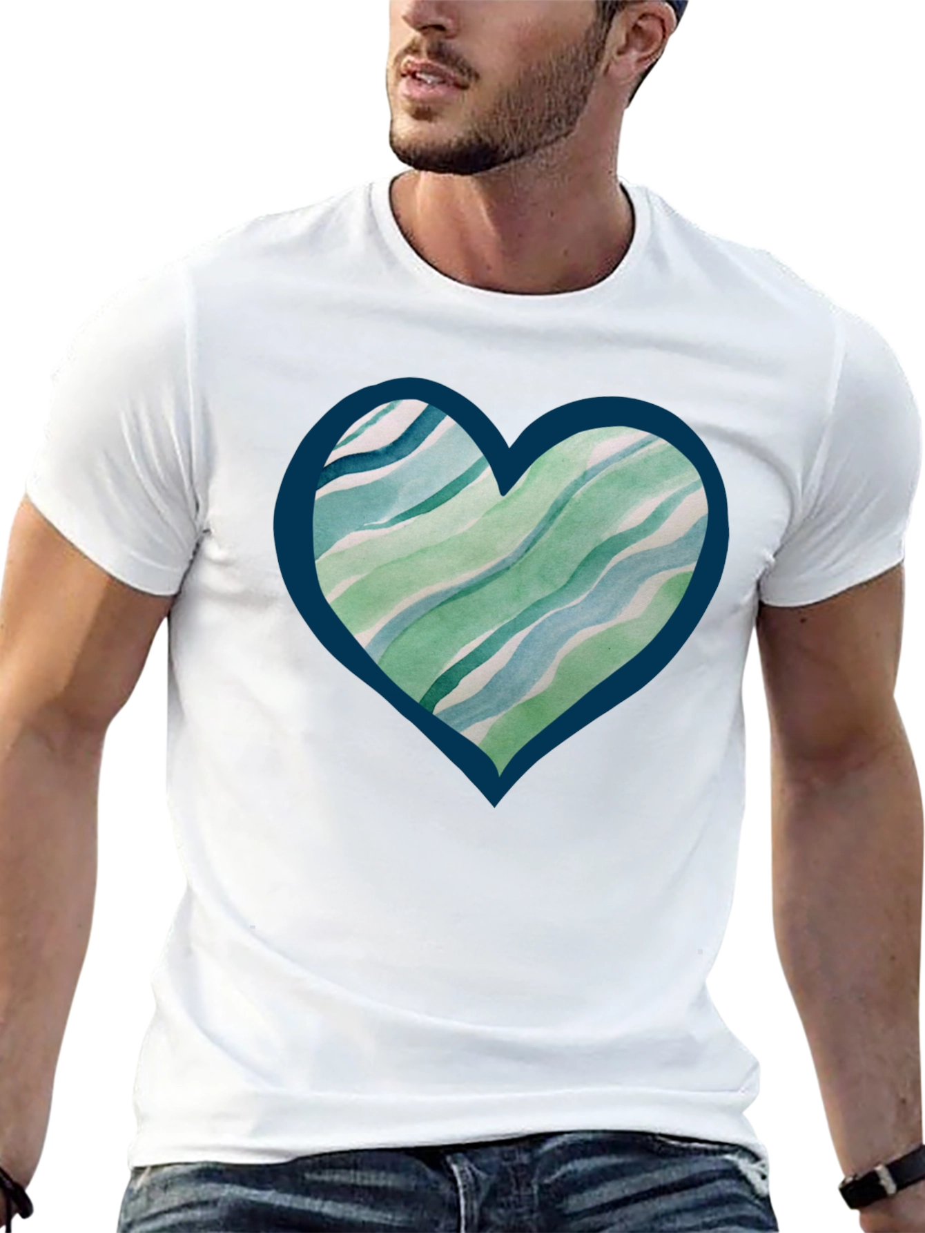Abstract Heart Tee - Trendy Graphic Print