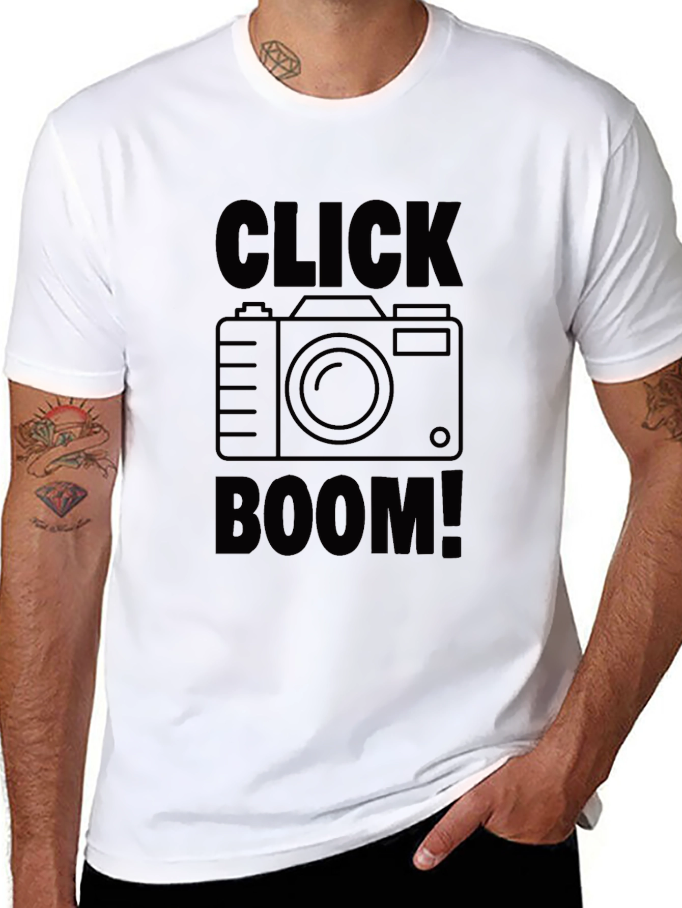 Click Boom! Photography T-Shirt - Black