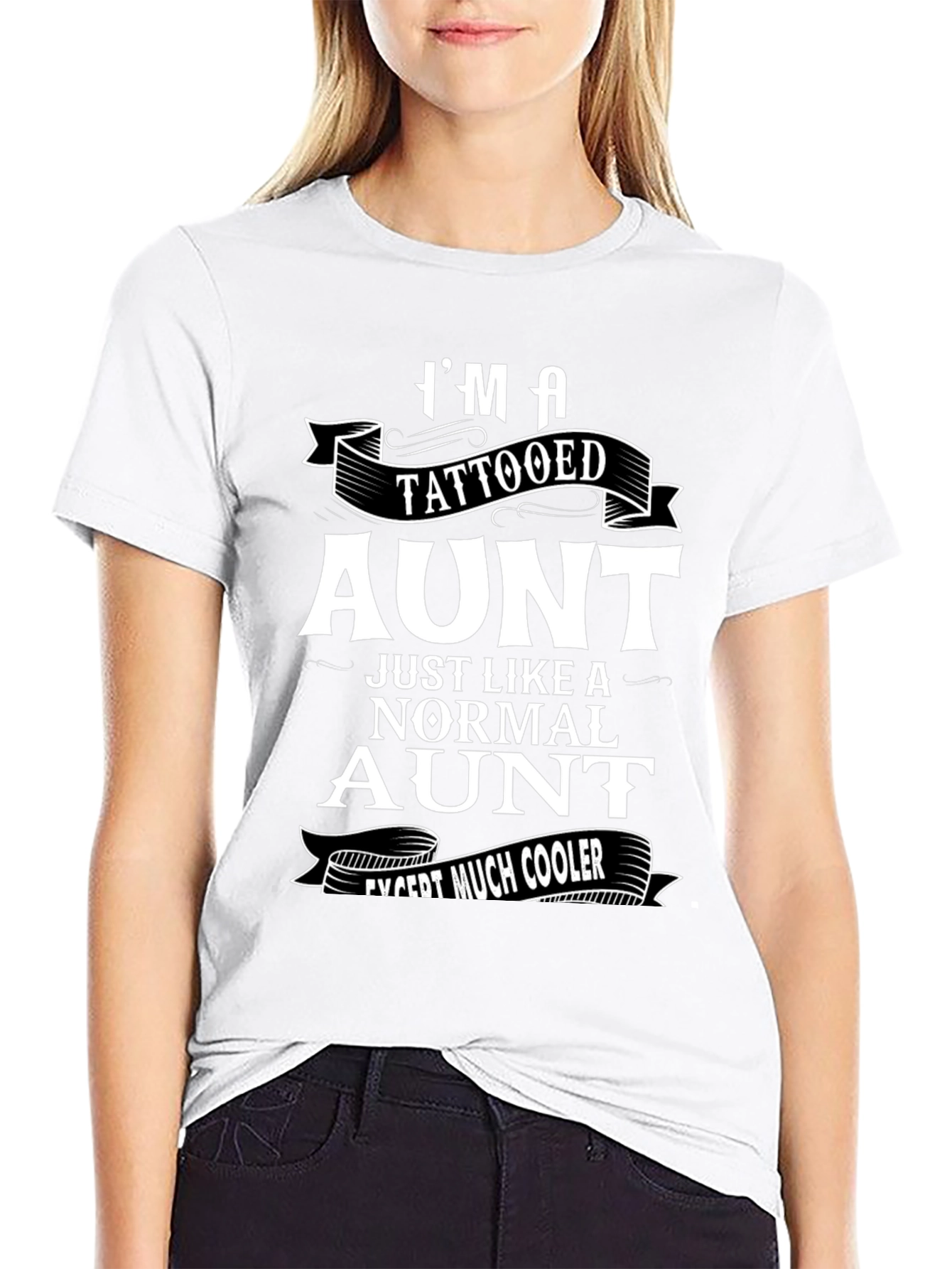 Tattooed Aunt Graphic Tee - Cool Aunt Shirt