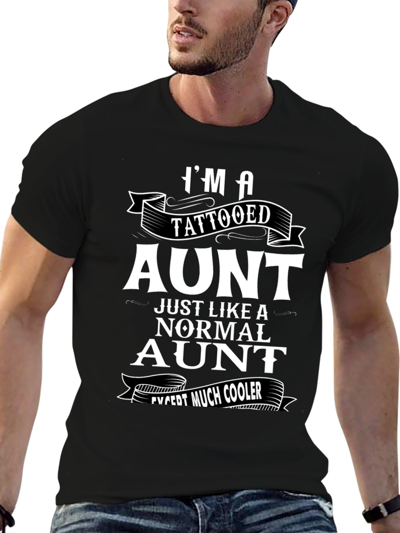 Tattooed Aunt Graphic Tee - Cool Aunt Shirt