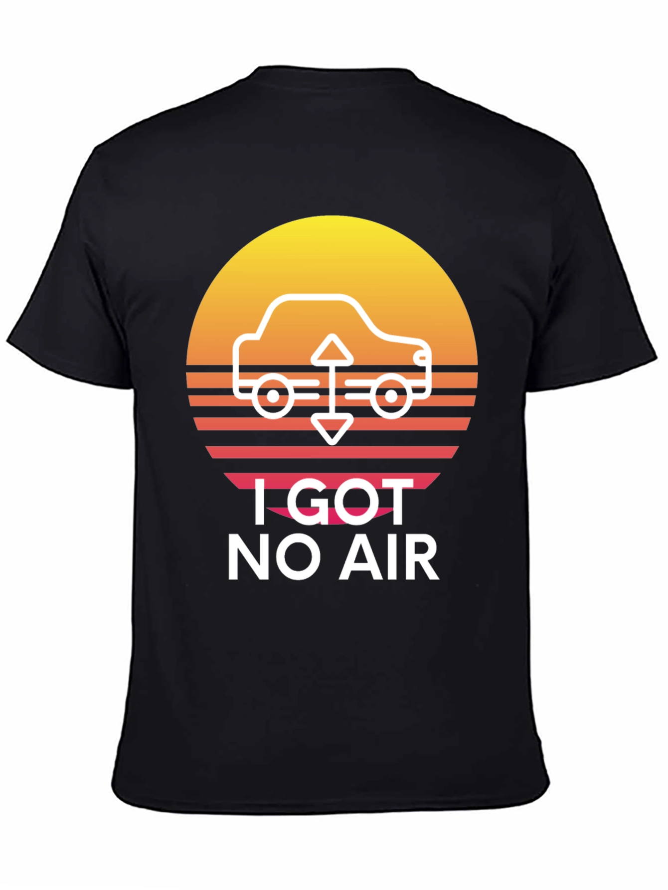 I Got No Air Black Graphic Tee