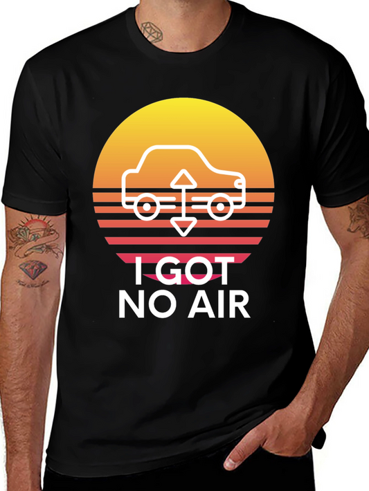 I Got No Air Black Graphic Tee