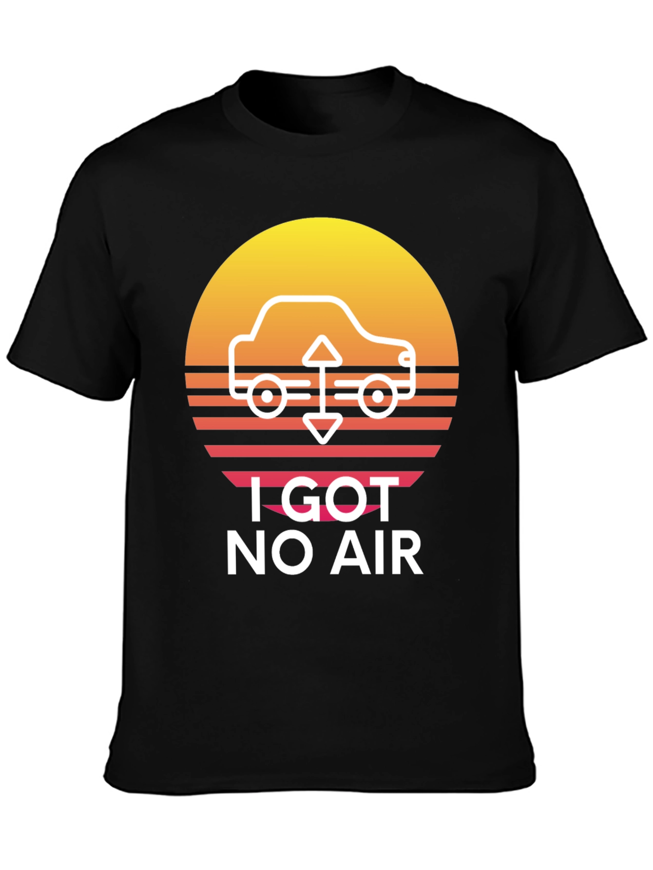 I Got No Air Black Graphic Tee