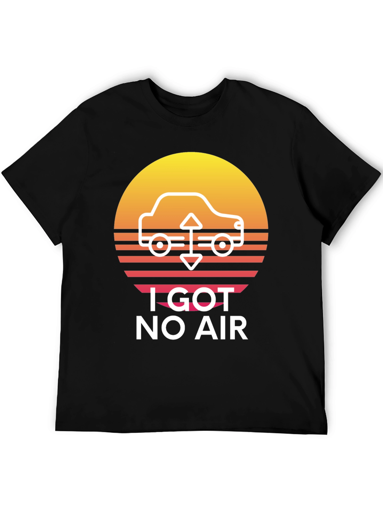 I Got No Air Black Graphic Tee