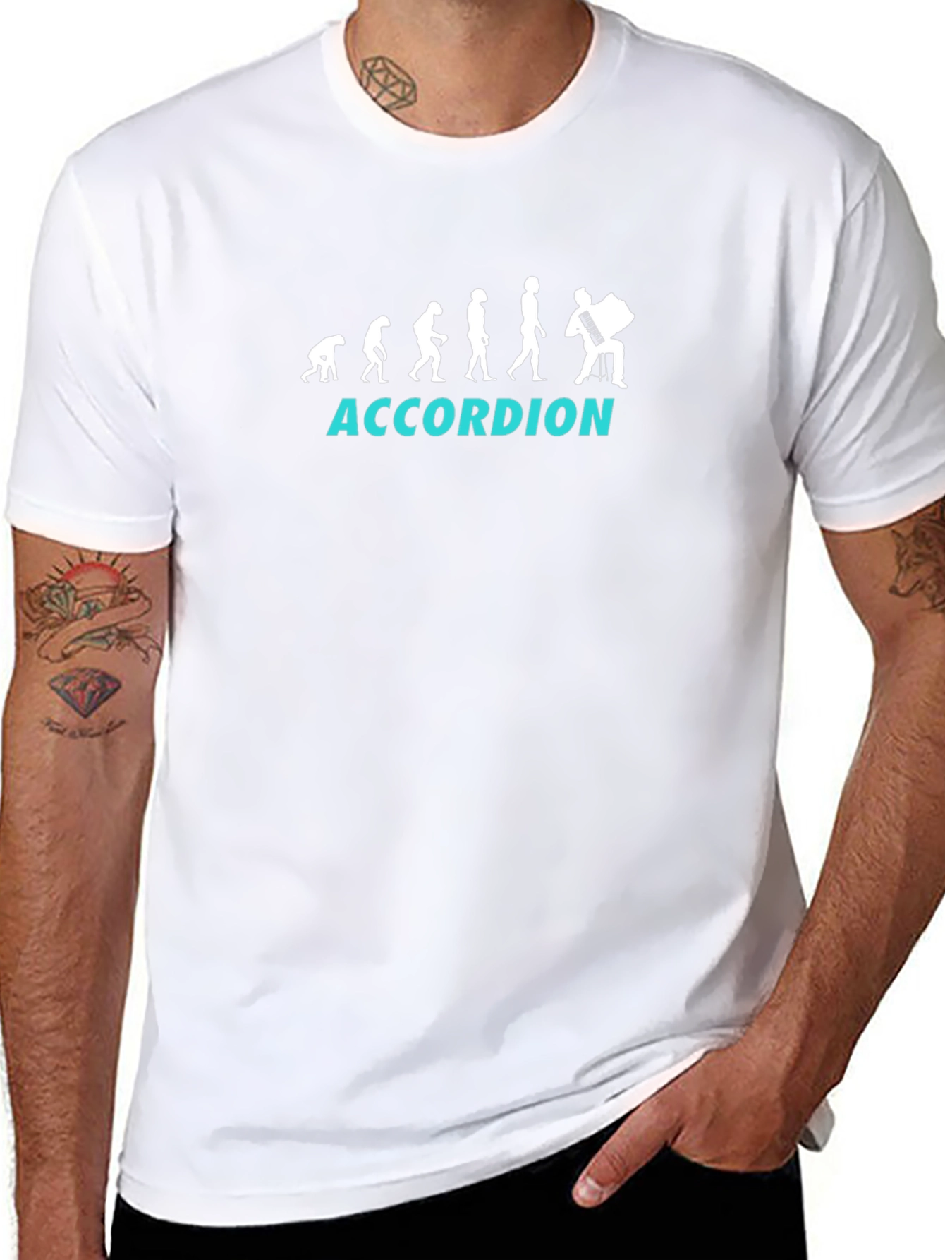 Accordion Evolution T-Shirt - Black