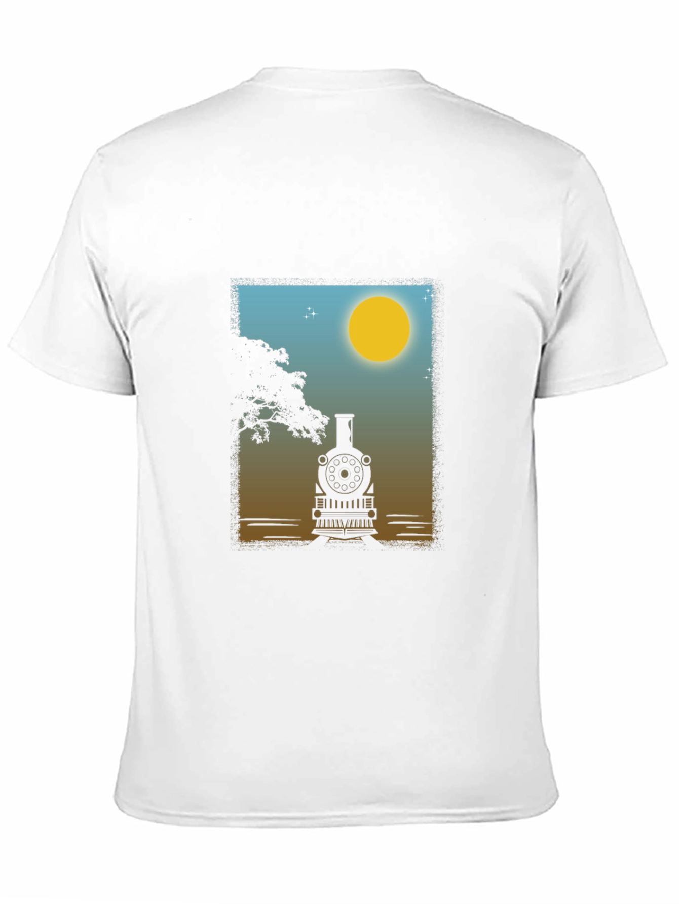 Train Silhouette Graphic Tee - Classic Comfort