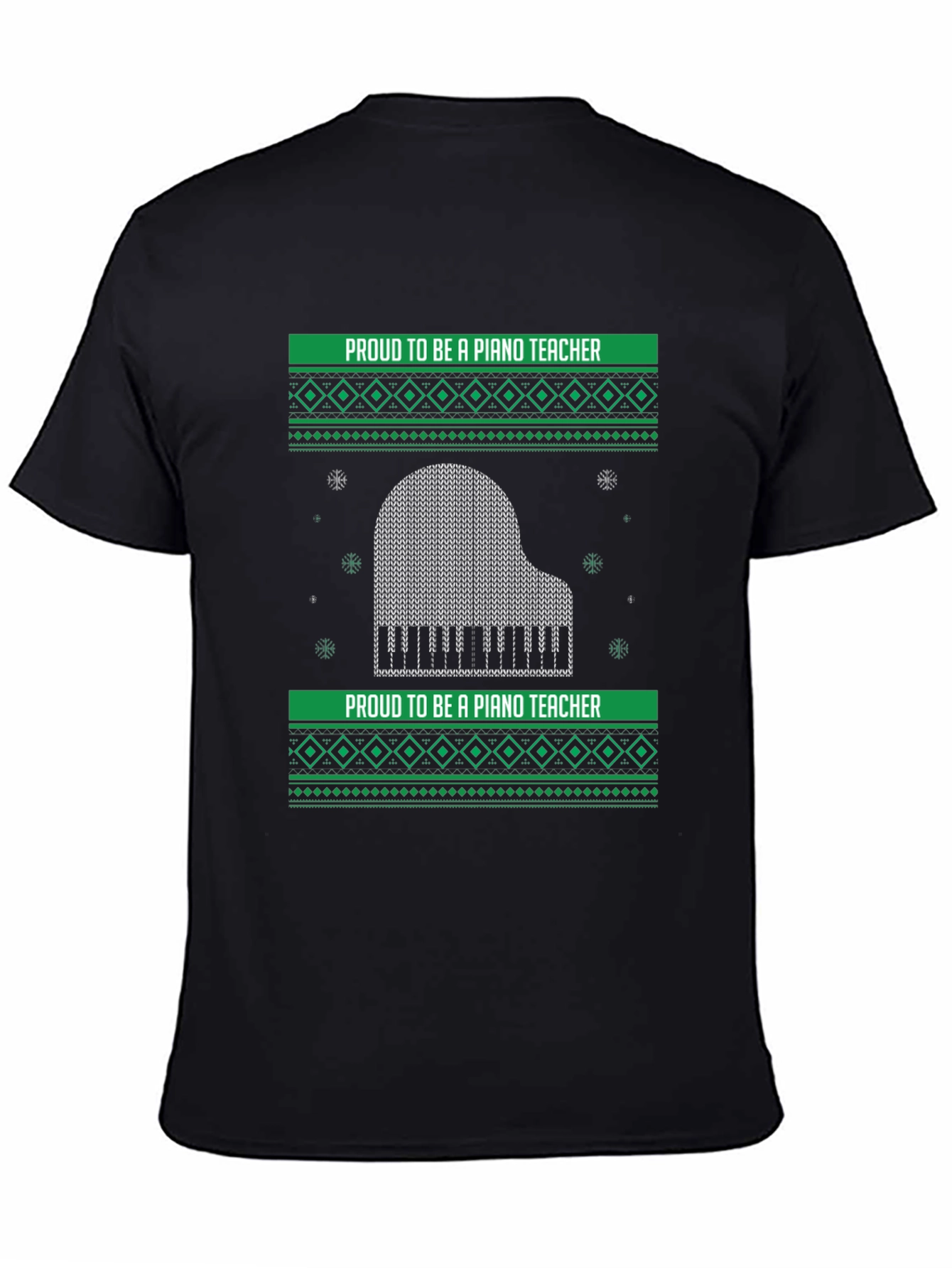 Proud Piano Teacher Ugly Christmas Sweater T-Shirt