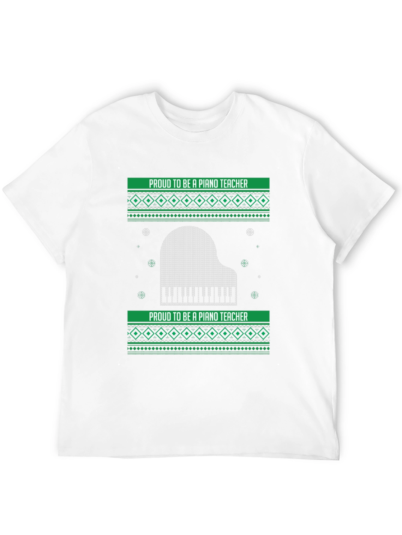 Proud Piano Teacher Ugly Christmas Sweater T-Shirt