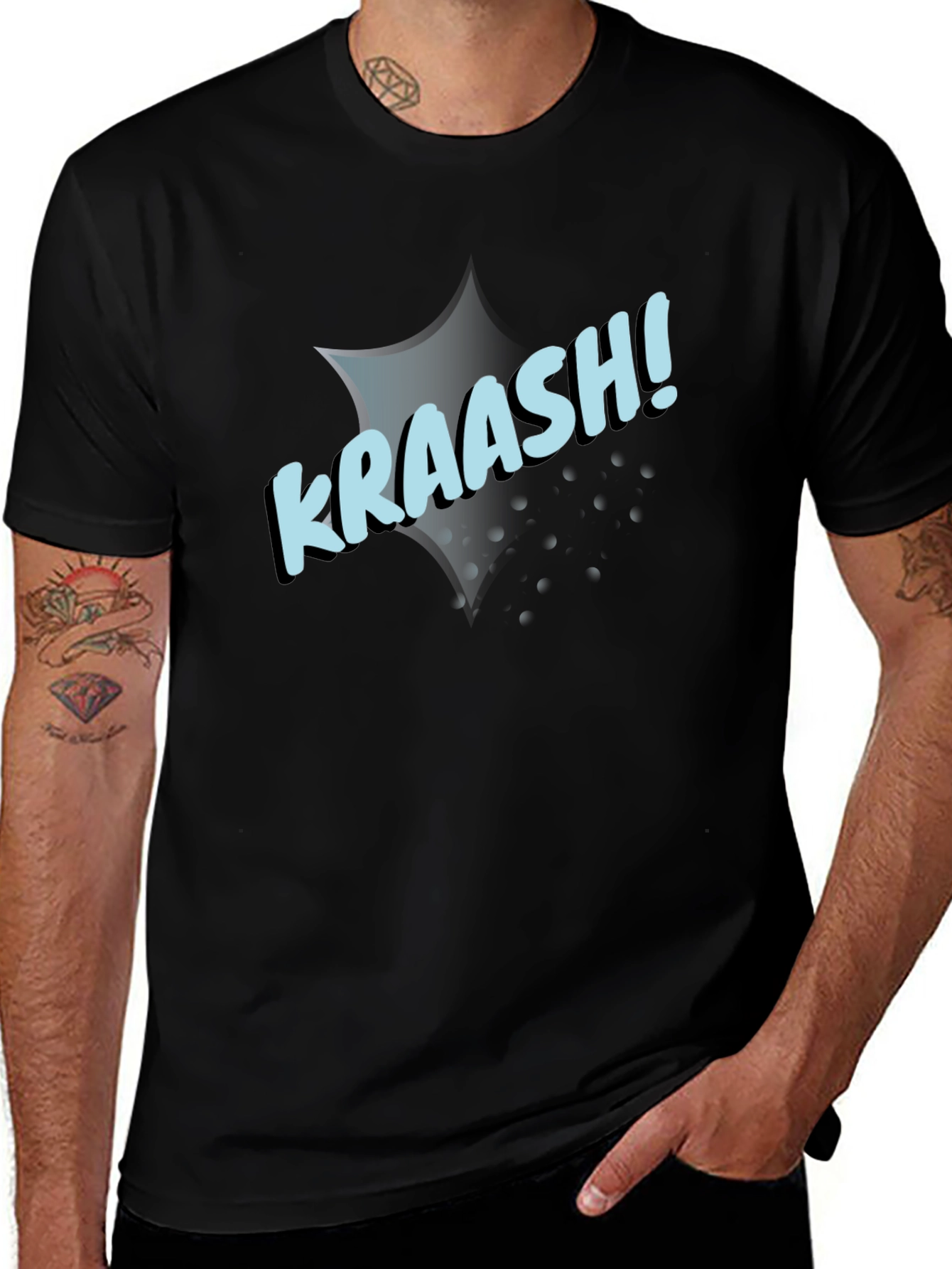 KRAAASH! Graphic Print Black T-Shirt