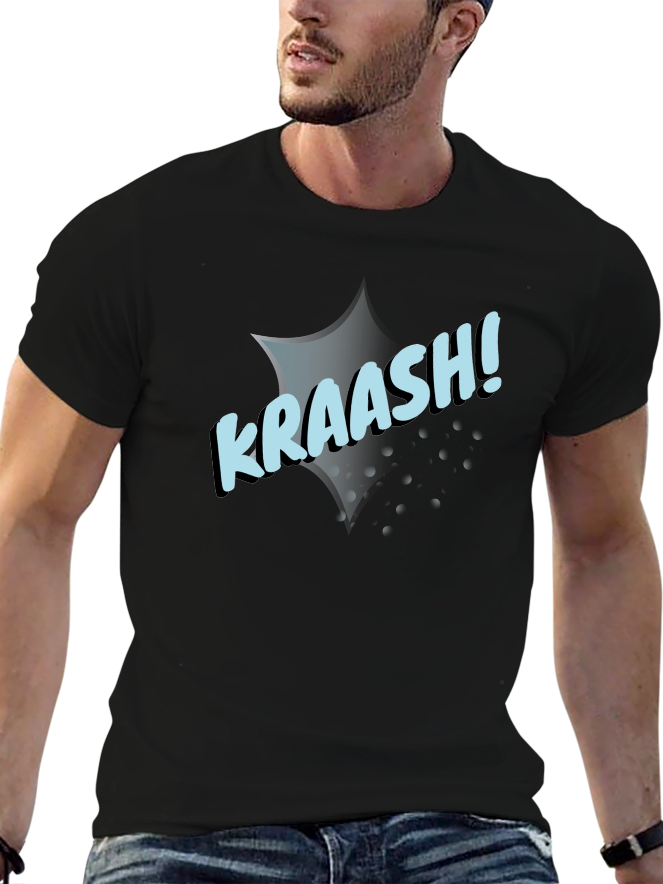 KRAAASH! Graphic Print Black T-Shirt
