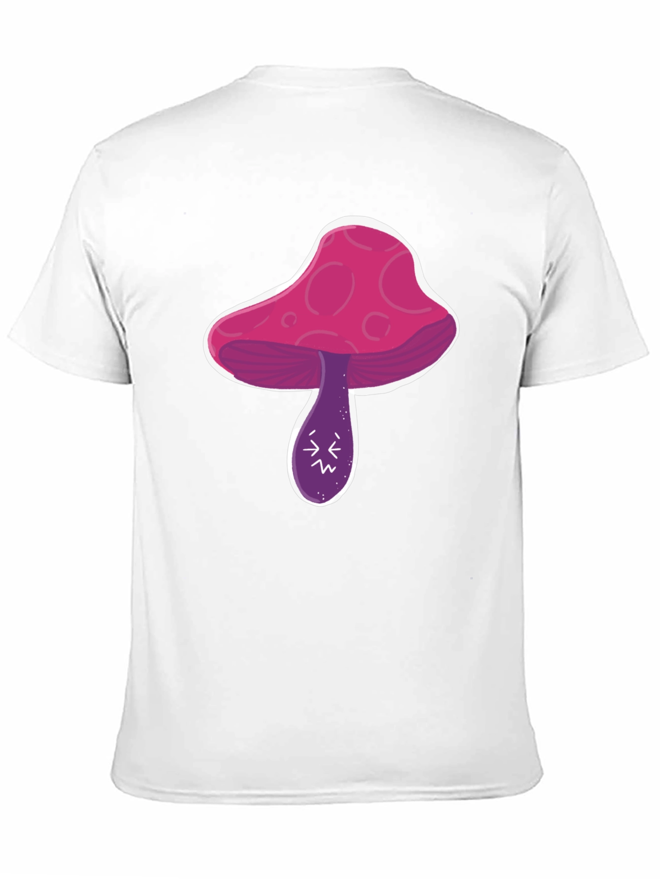 Psychedelic Mushroom Graphic Tee - Black Cotton Shirt