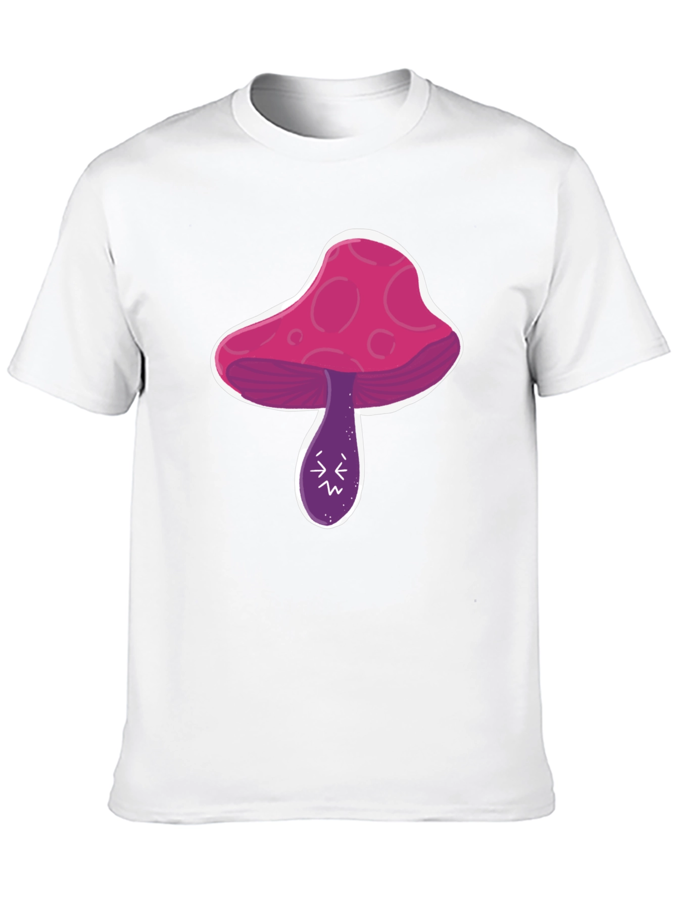 Psychedelic Mushroom Graphic Tee - Black Cotton Shirt