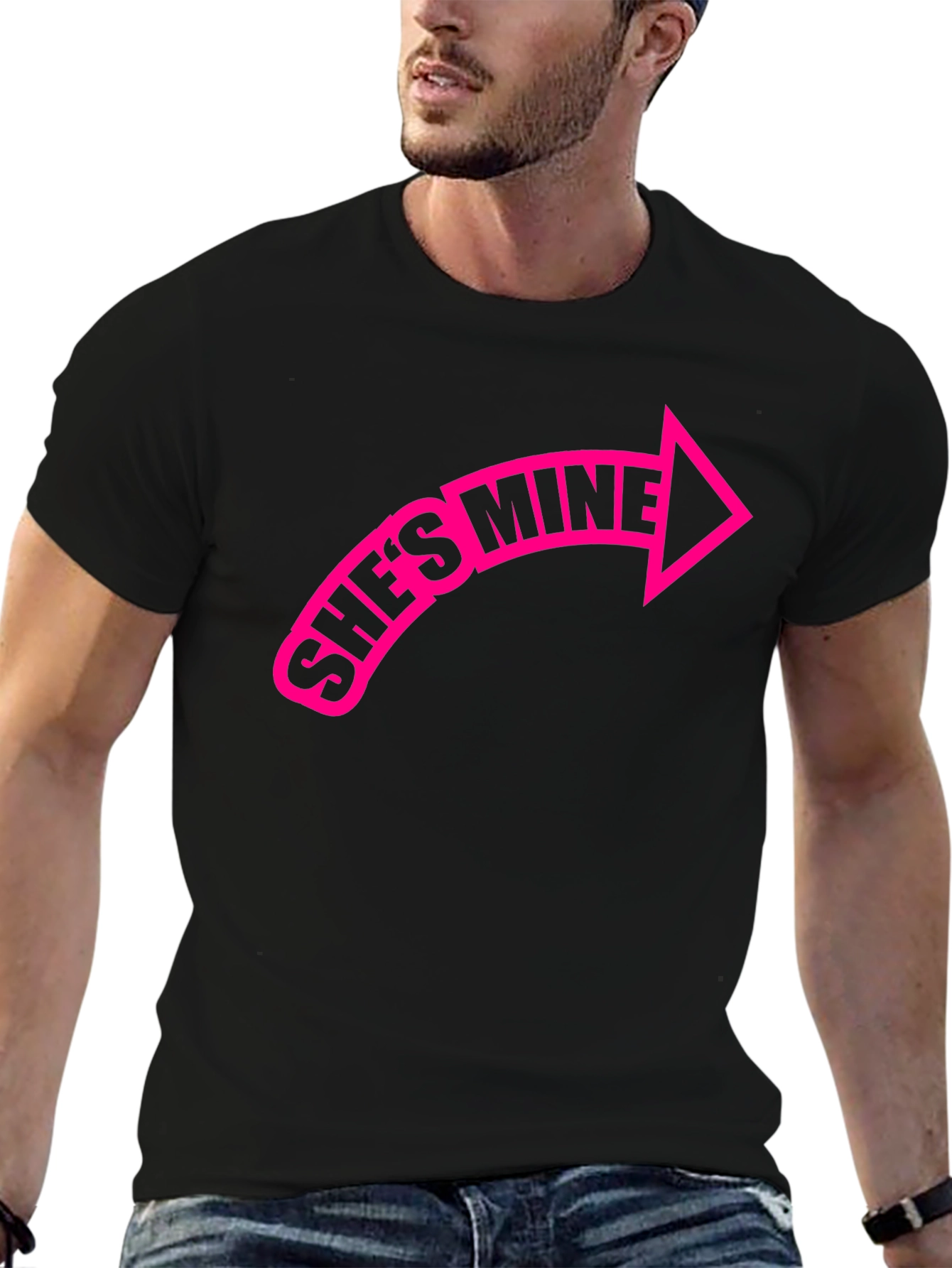 Shes Mine Arrow T-Shirt - Funny Couple Tee