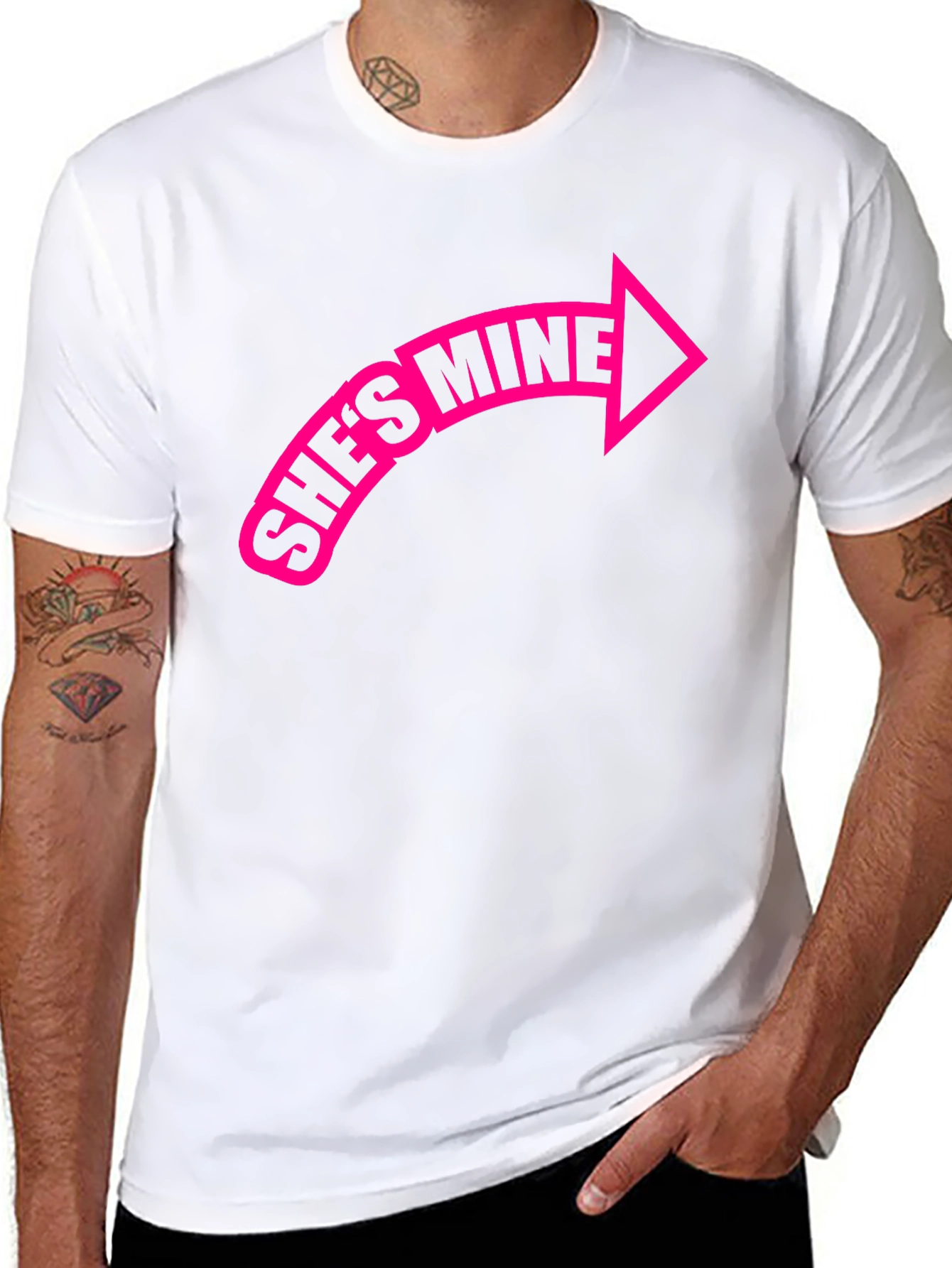 Shes Mine Arrow T-Shirt - Funny Couple Tee
