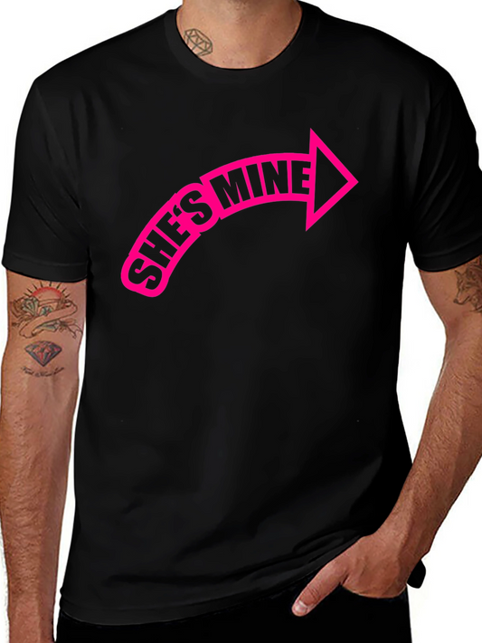 Shes Mine Arrow T-Shirt - Funny Couple Tee