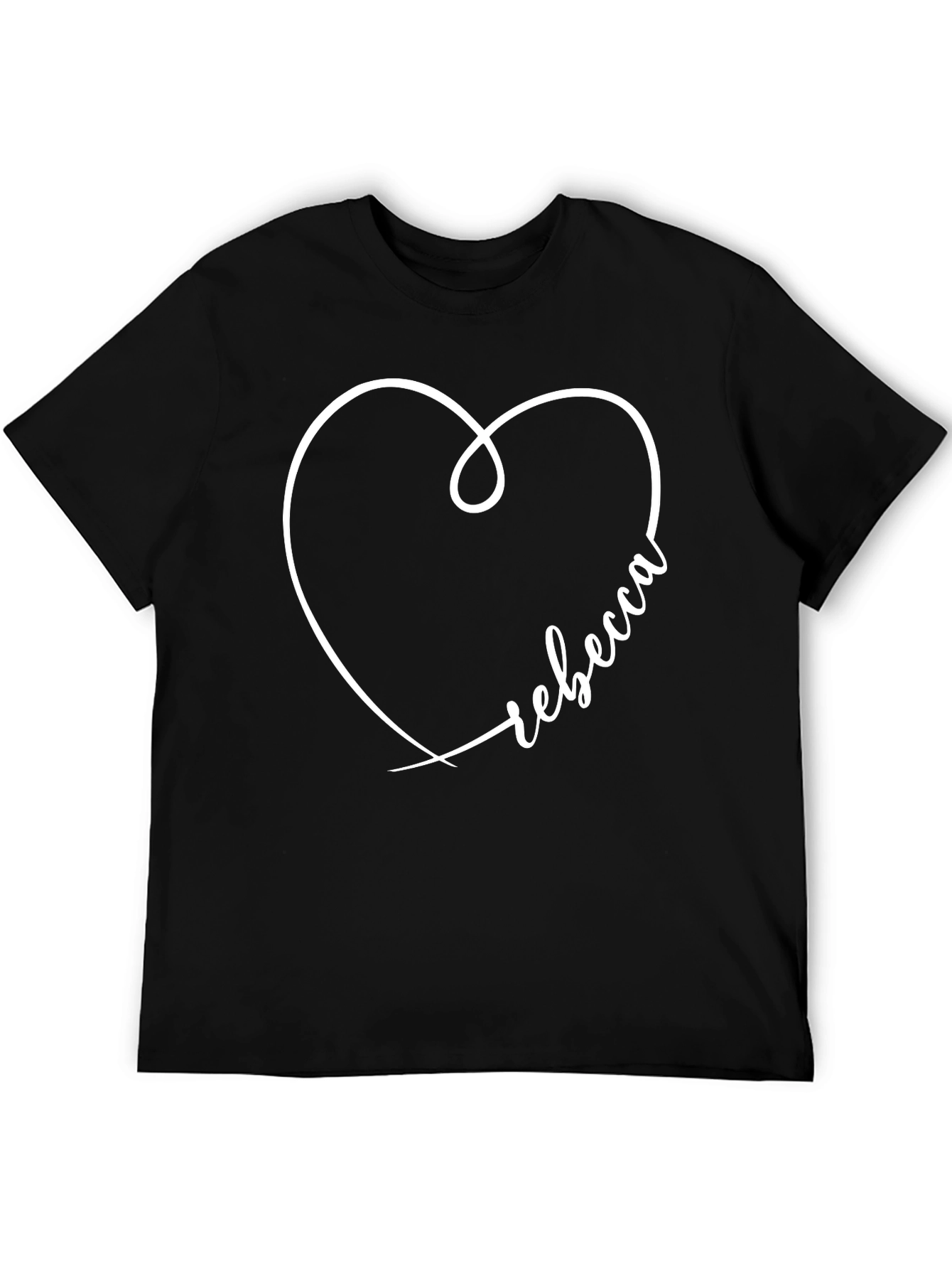 Rebecca Heart Tee - Personalized Graphic T-Shirt