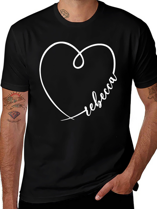 Rebecca Heart Tee - Personalized Graphic T-Shirt