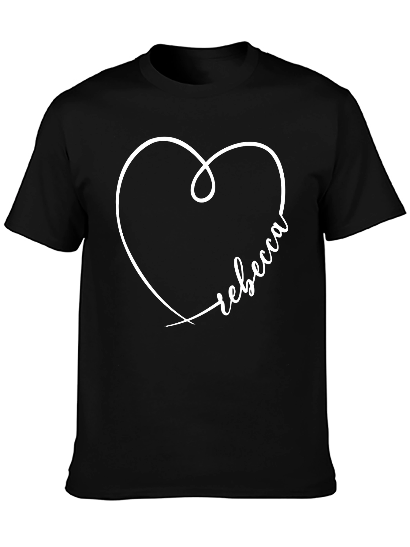Rebecca Heart Tee - Personalized Graphic T-Shirt