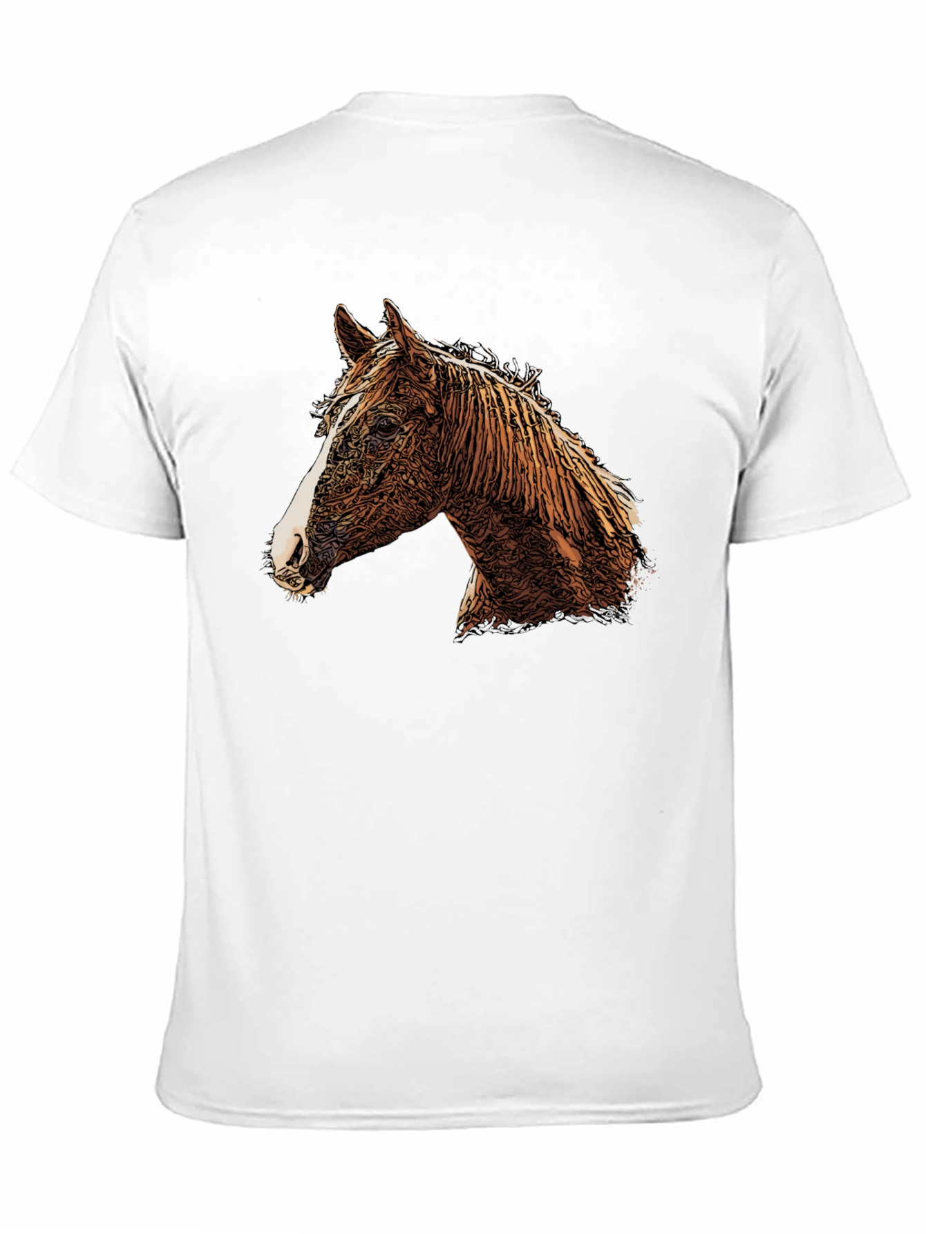 Horse Graphic Print Crew Neck T-Shirt