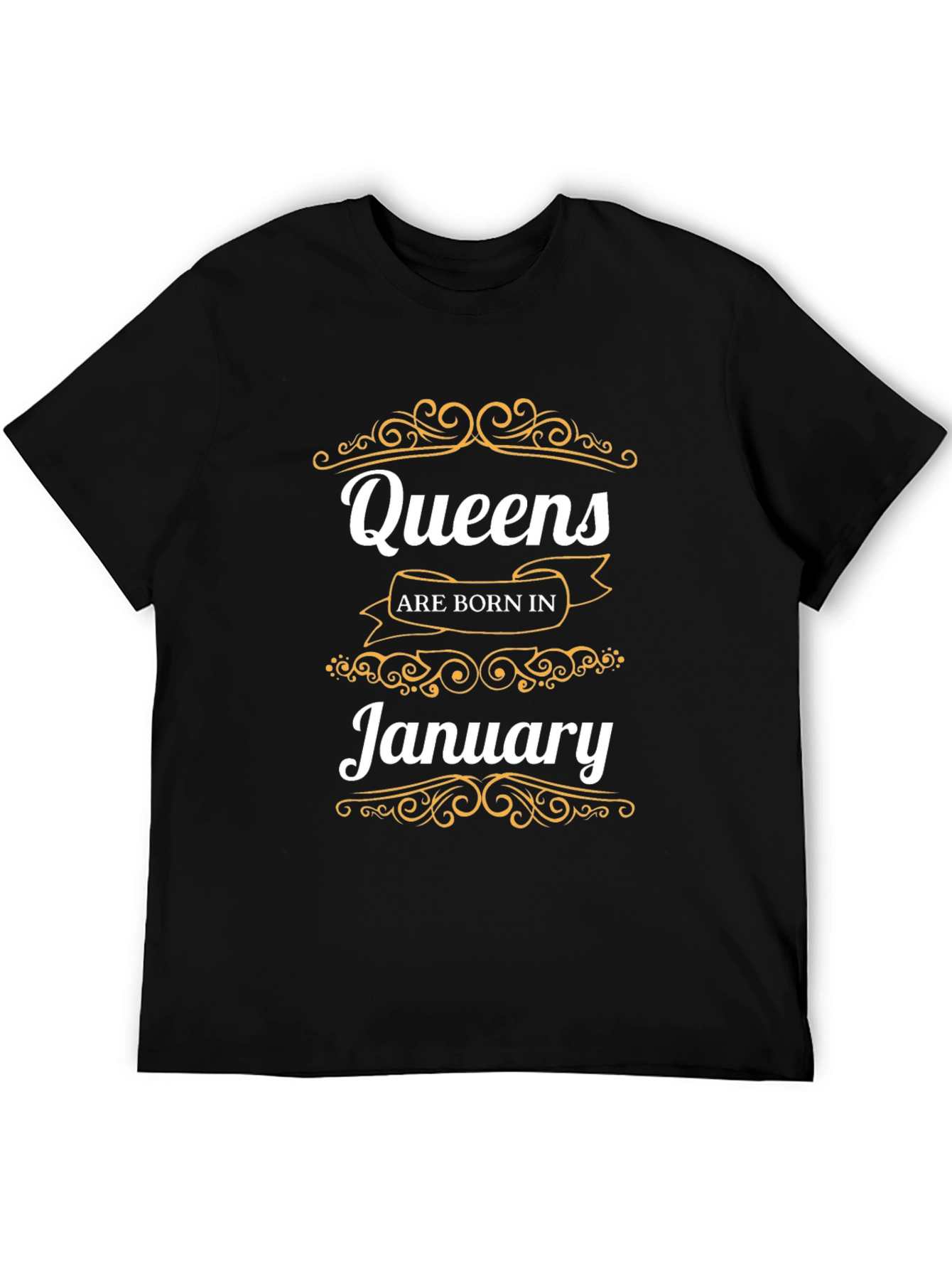 Queens Born in January Black T-Shirt