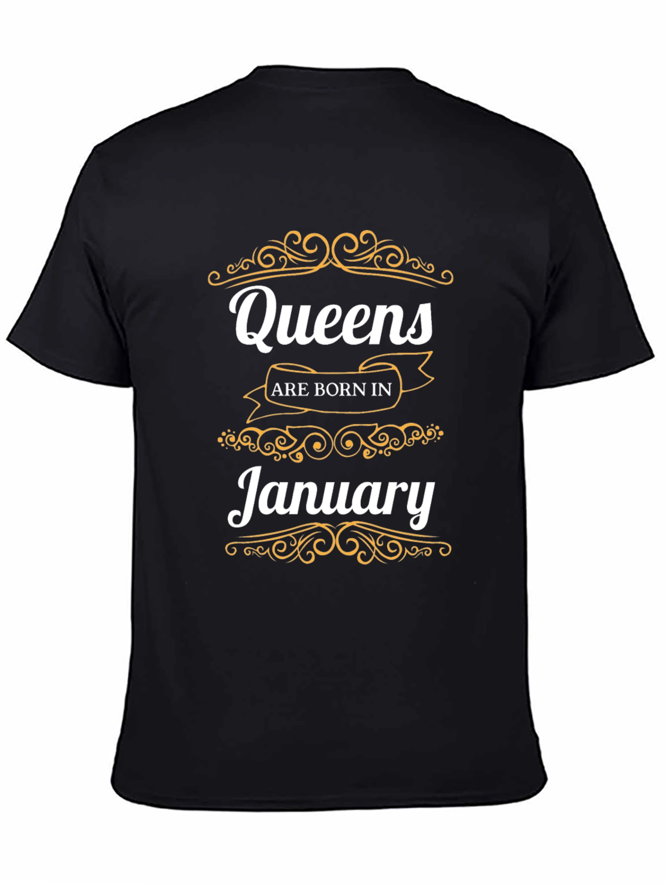 Queens Born in January Black T-Shirt