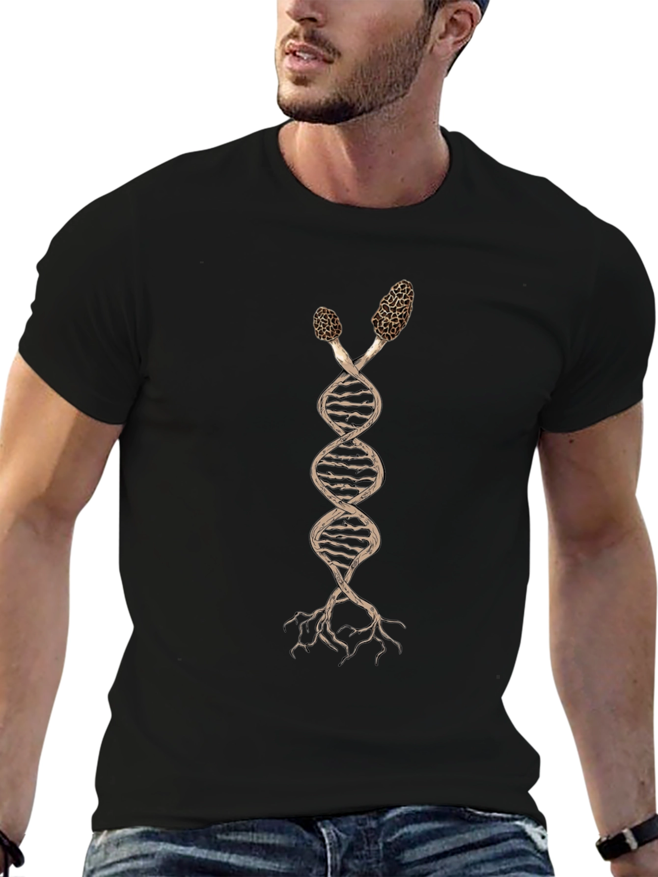 Mushroom DNA T-Shirt - Unique Graphic Tee
