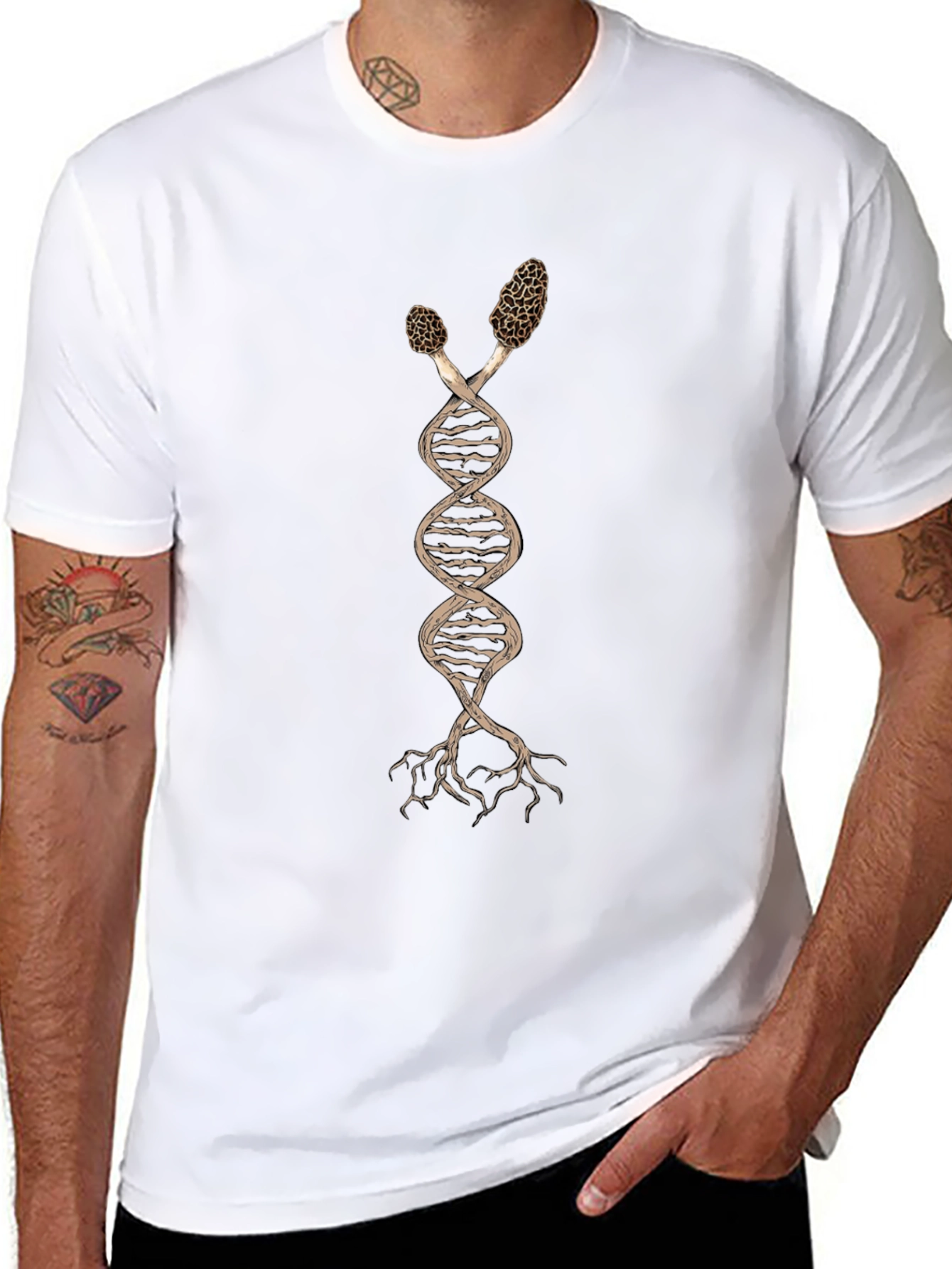 Mushroom DNA T-Shirt - Unique Graphic Tee