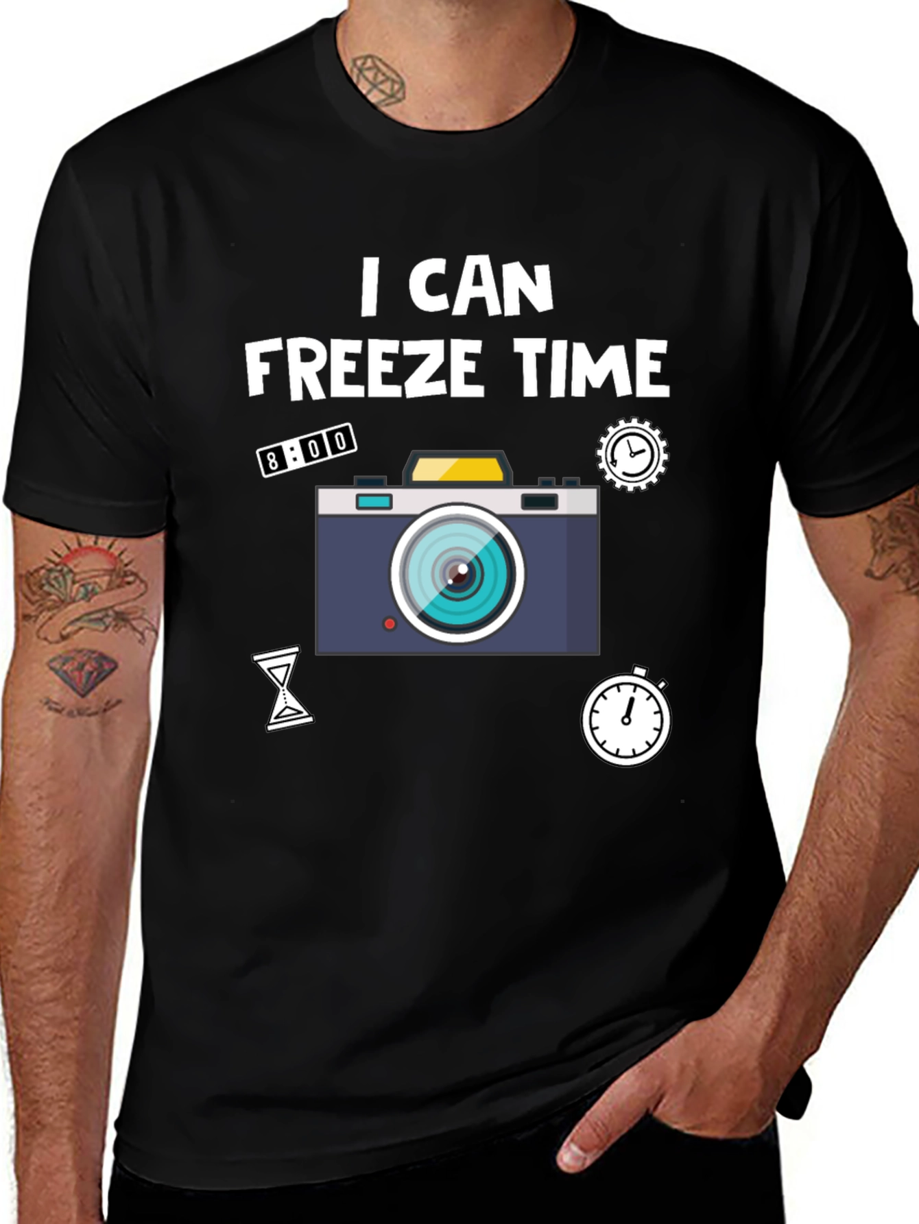 I Can Freeze Time Camera Graphic T-Shirt