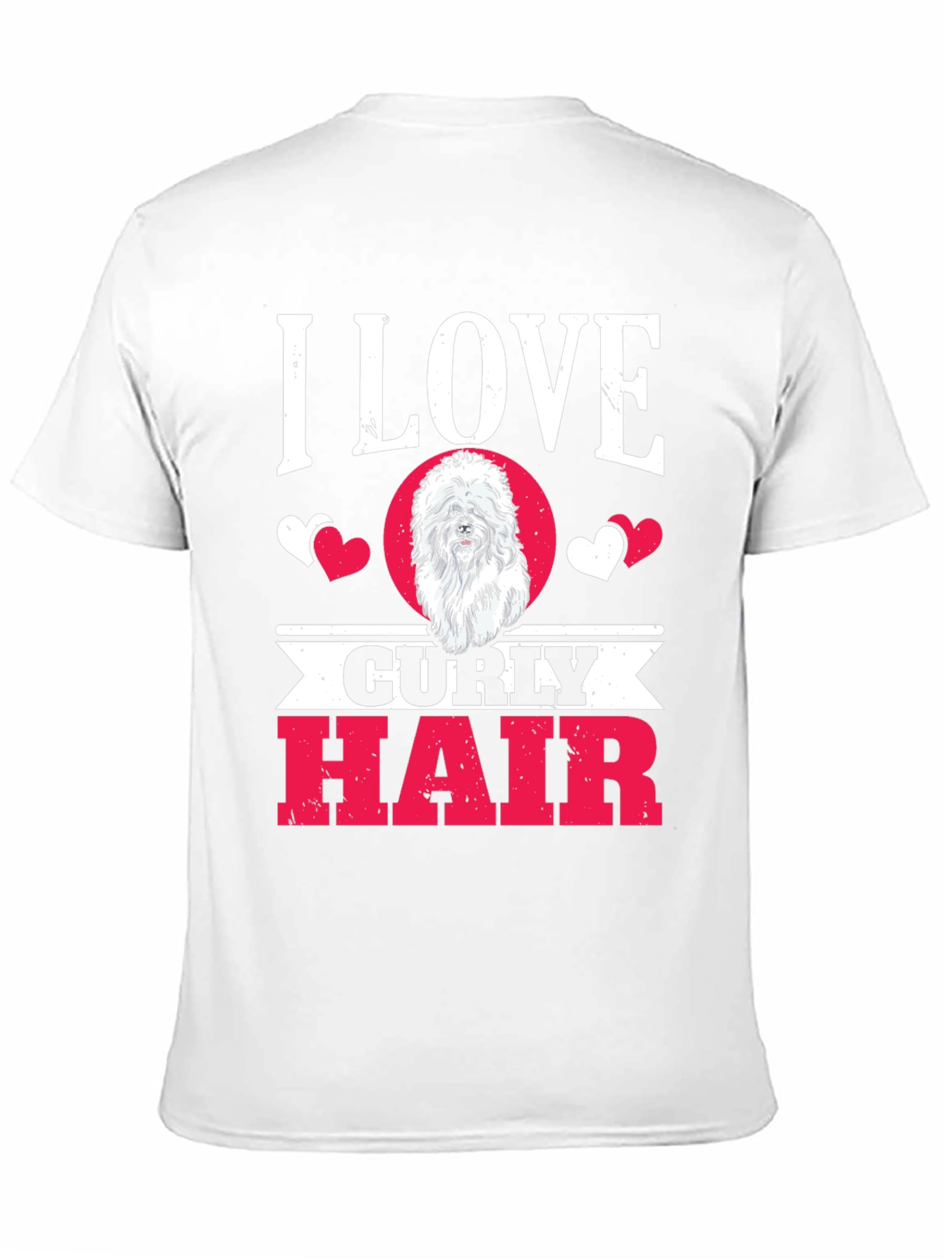 I Love Curly Hair Dog T-Shirt