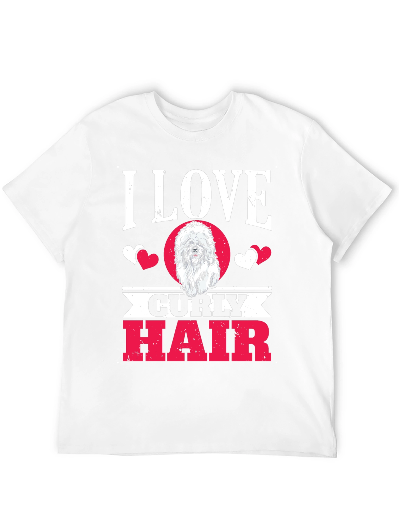 I Love Curly Hair Dog T-Shirt