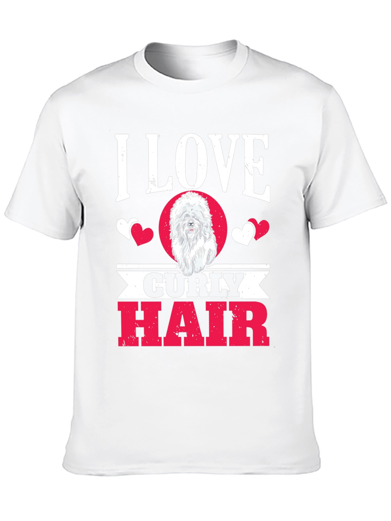 I Love Curly Hair Dog T-Shirt