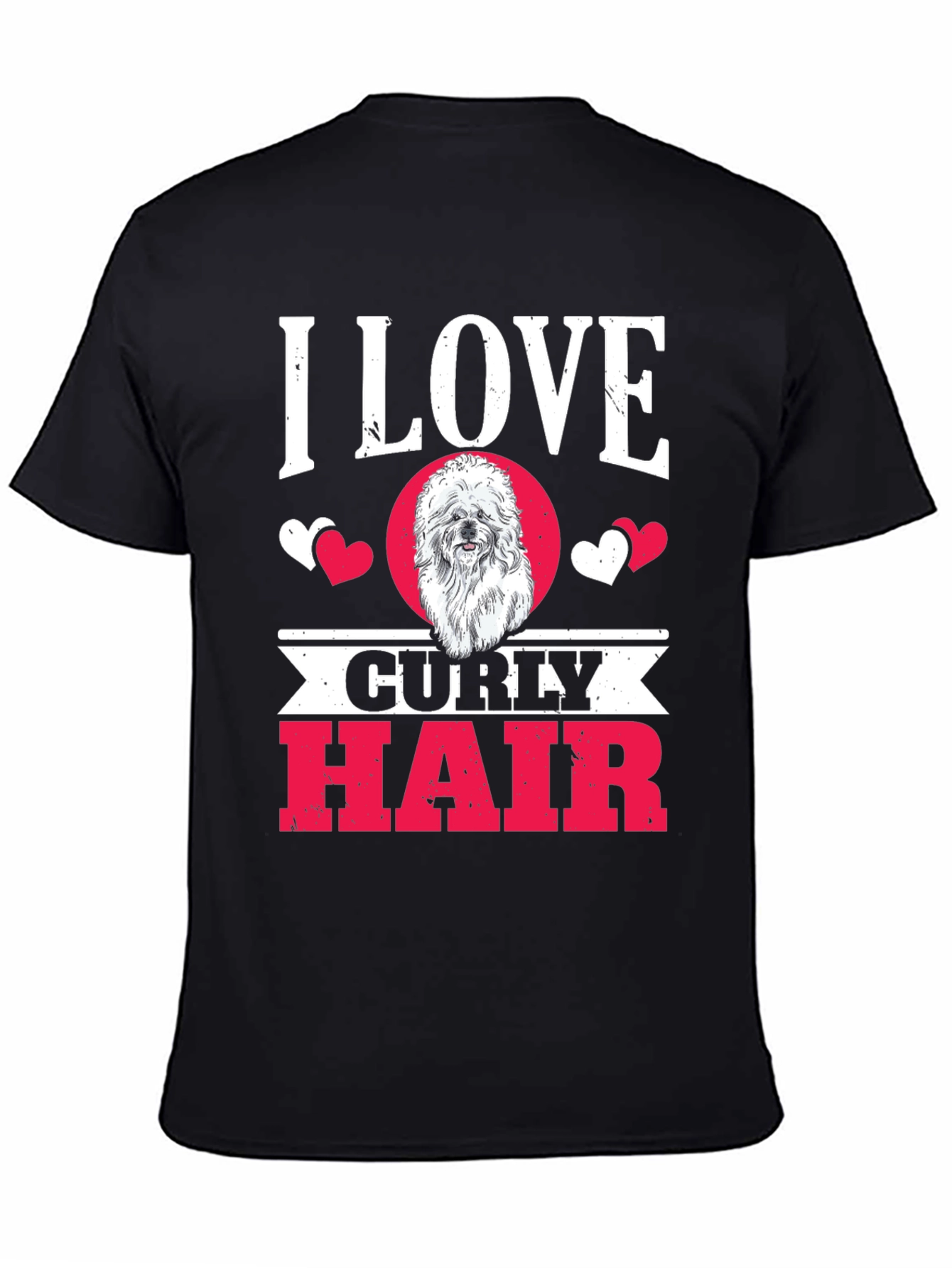 I Love Curly Hair Dog T-Shirt