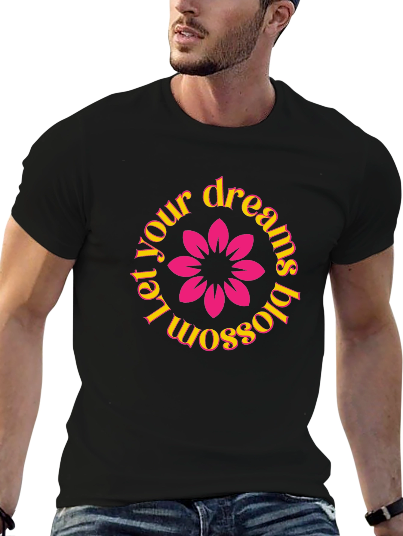 Dreams Blossom Black T-Shirt
