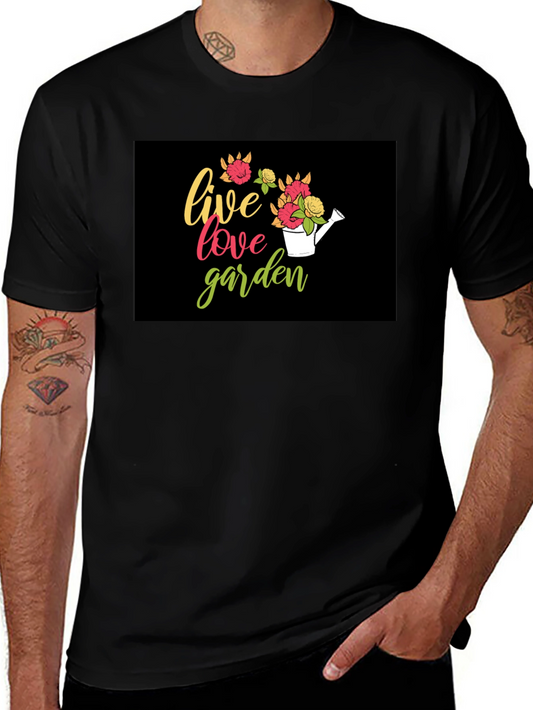 Live Love Garden T-Shirt - Floral Watering Can
