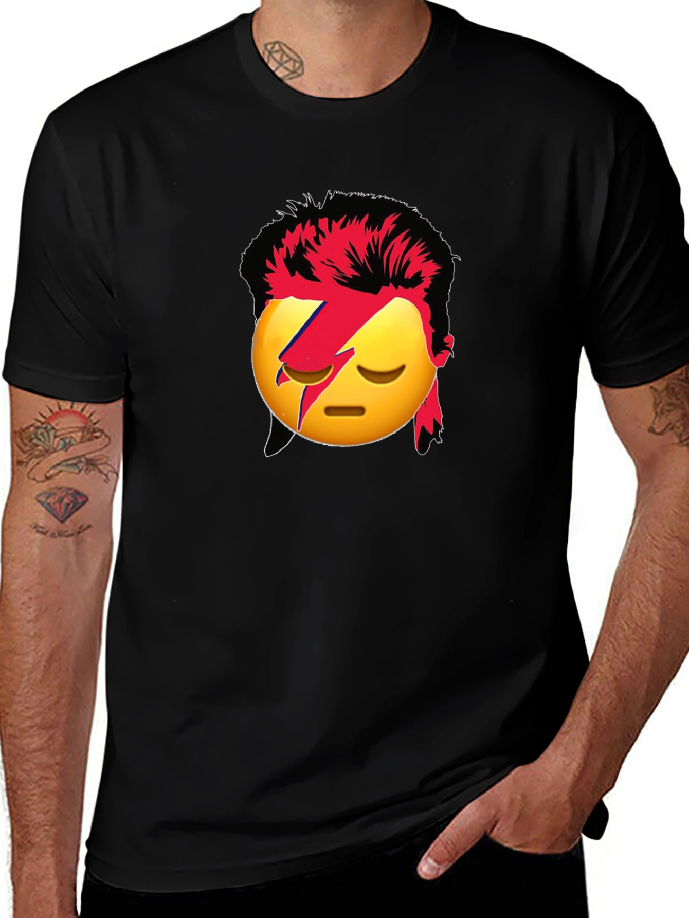 Emoji Bowie T-Shirt - Rock & Pop Culture Tee
