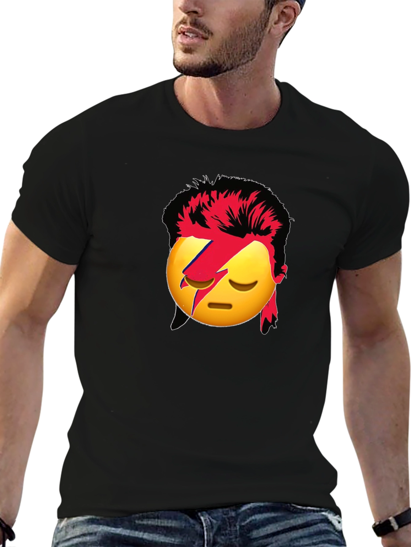 Emoji Bowie T-Shirt - Rock & Pop Culture Tee