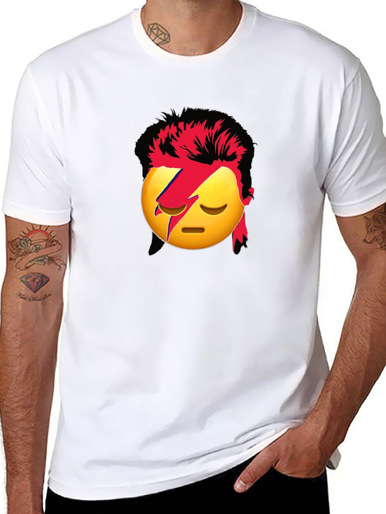 Emoji Bowie T-Shirt - Rock & Pop Culture Tee