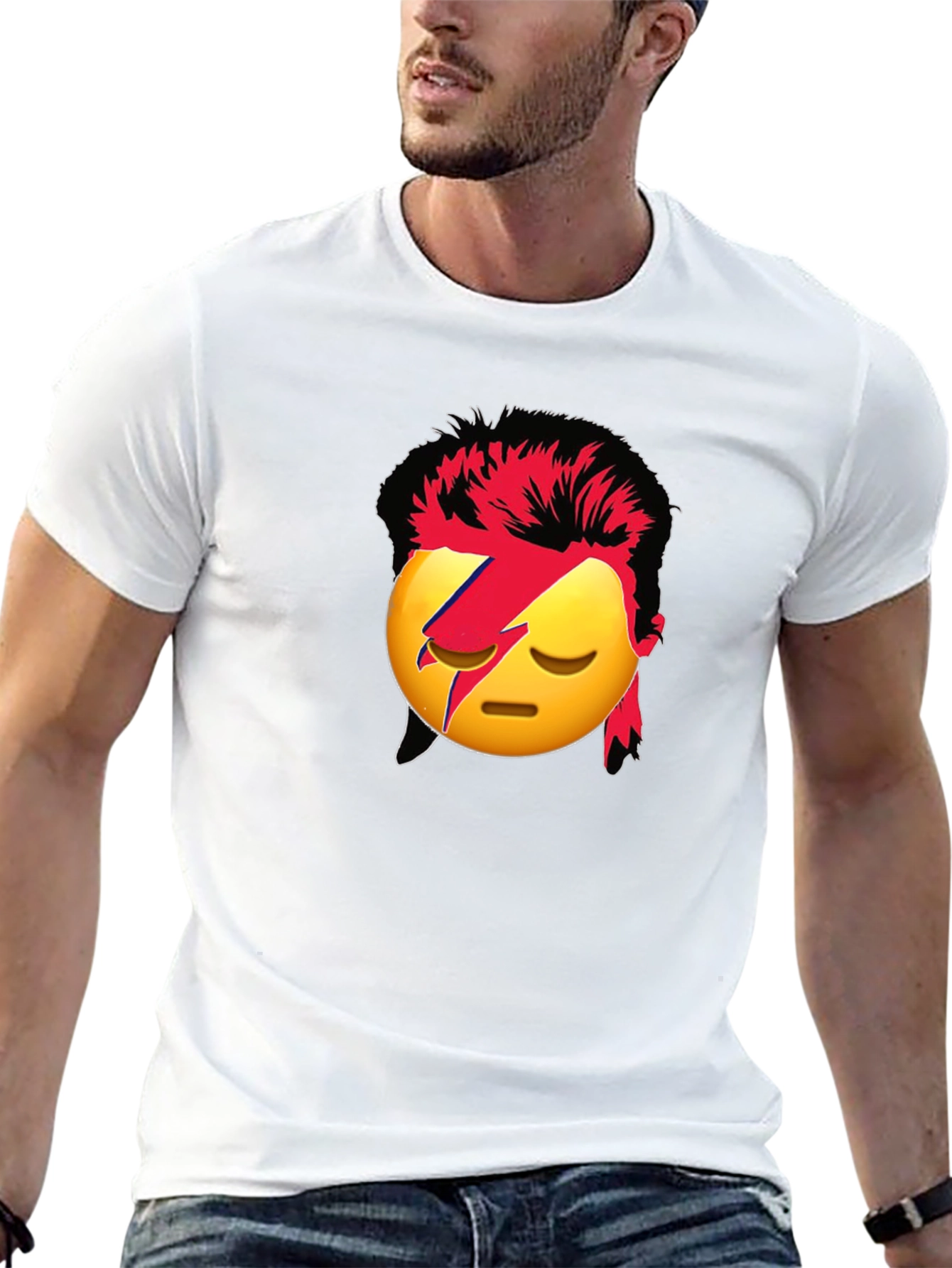 Emoji Bowie T-Shirt - Rock & Pop Culture Tee