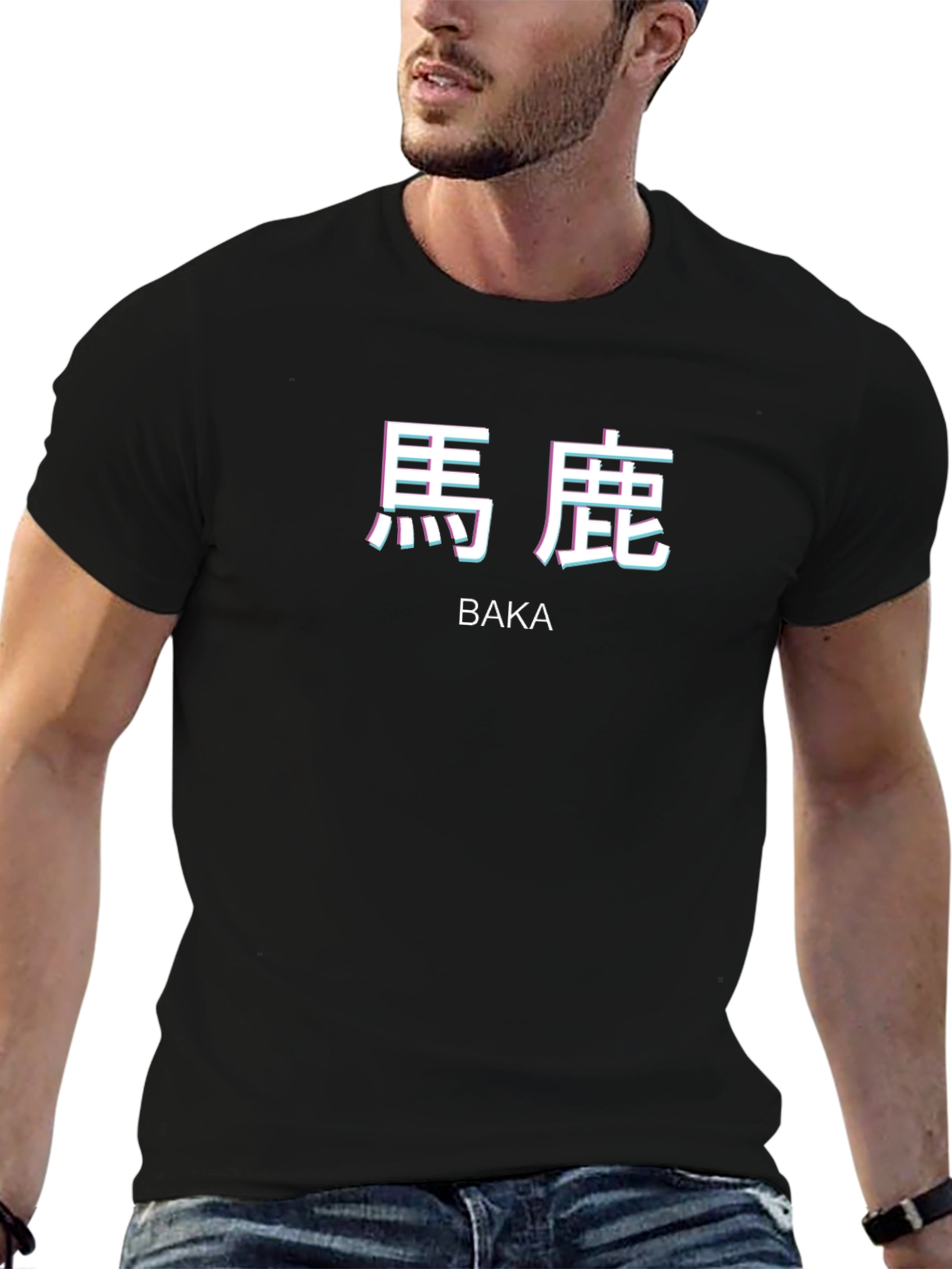 Baka Anime T-Shirt - Short Sleeve Black Tee