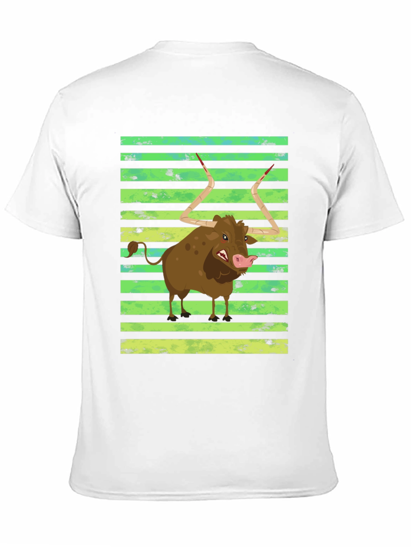 Boar Graphic Tee - Striped Background