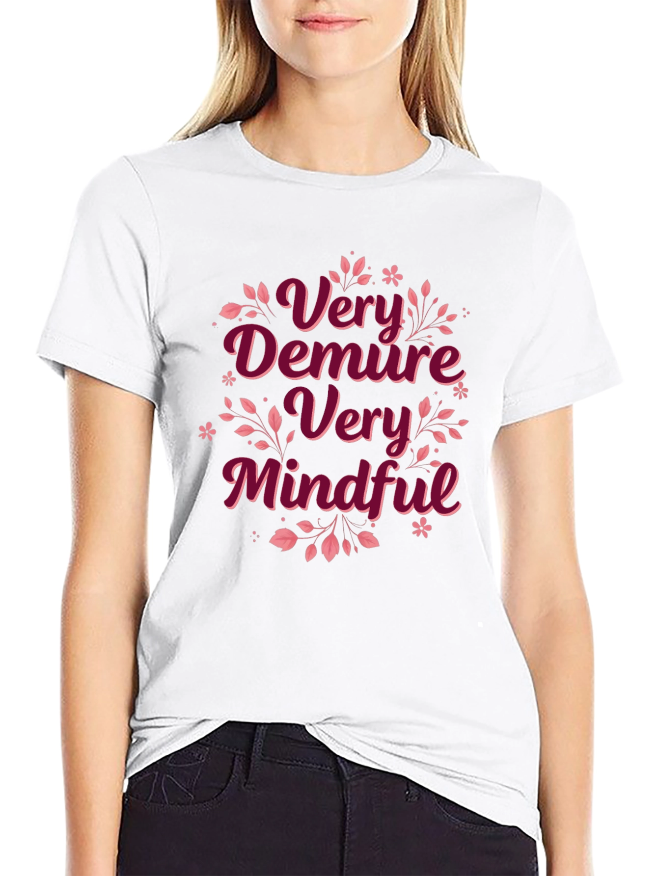Very Demure Mindful Black T-Shirt
